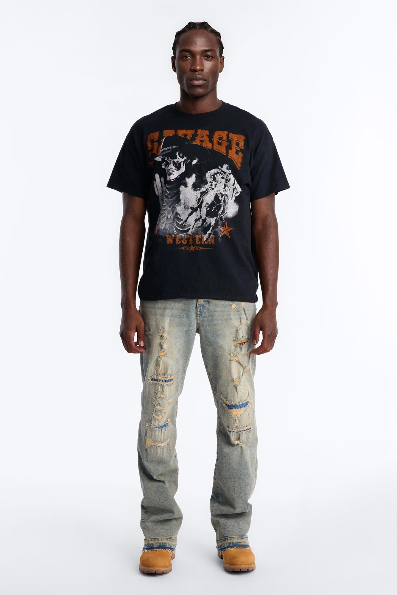 Savage Urban Outlaw Oversized Short Sleeve Tee - Black Fashion Nova