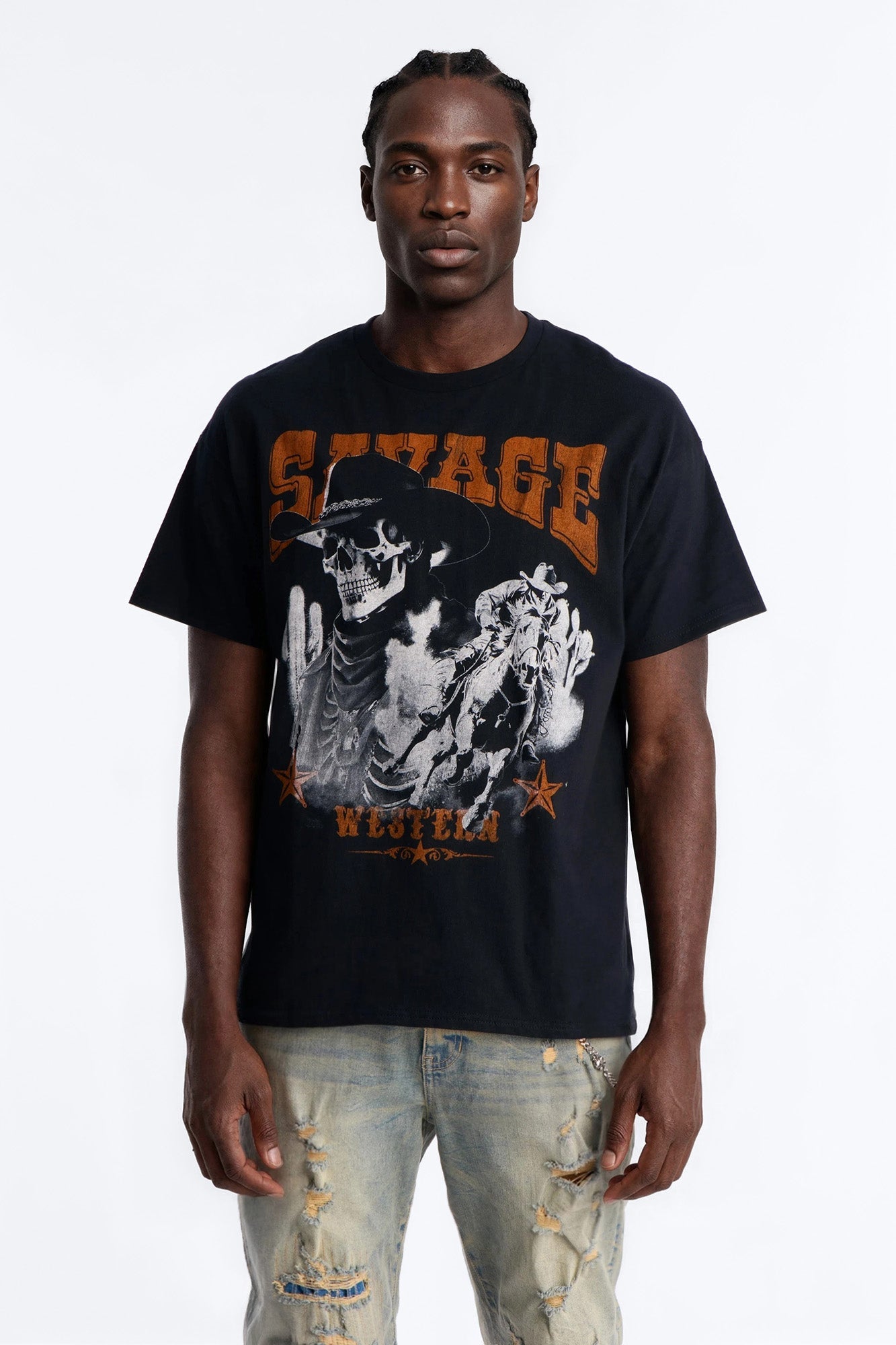 Savage Urban Outlaw Oversized Short Sleeve Tee - Black Fashion Nova