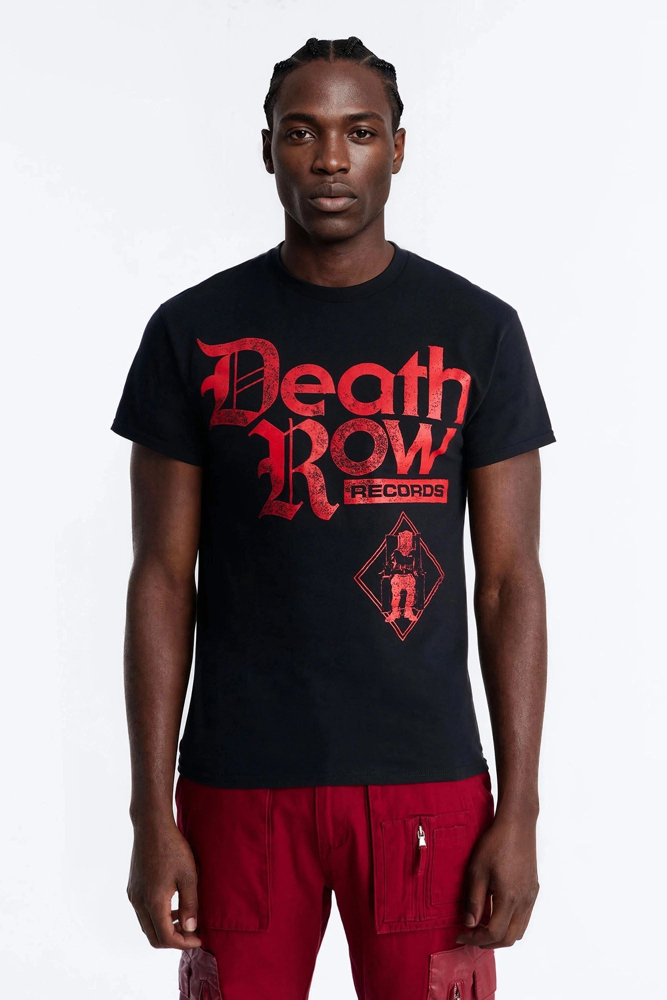 Death Row Records Label Short Sleeve Tee - Black Fashion Nova