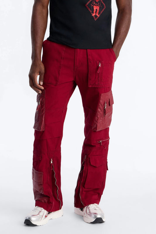 Straight Citadel Expedition Cargo Pant - Red Fashion Nova