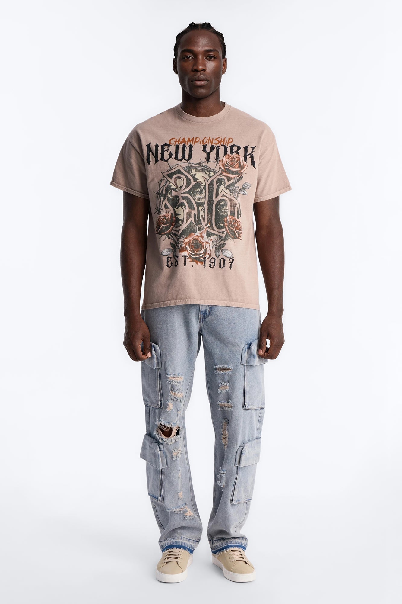 Championship NYC Oversized Short Sleeve Tee - Taupe Fashion Nova