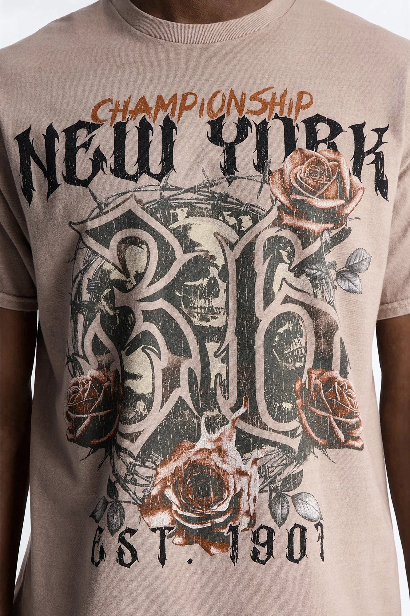 Championship NYC Oversized Short Sleeve Tee - Taupe Fashion Nova