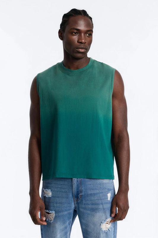 Washed Muscle Tee - Hunter Green Fashion Nova