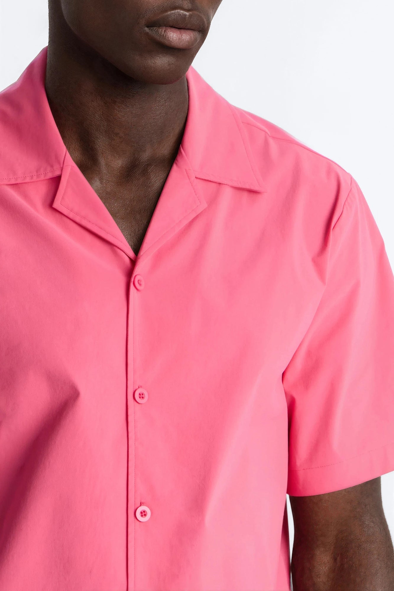 Montez Cuban Collar Button Up Shirt - Hot Pink Fashion Nova