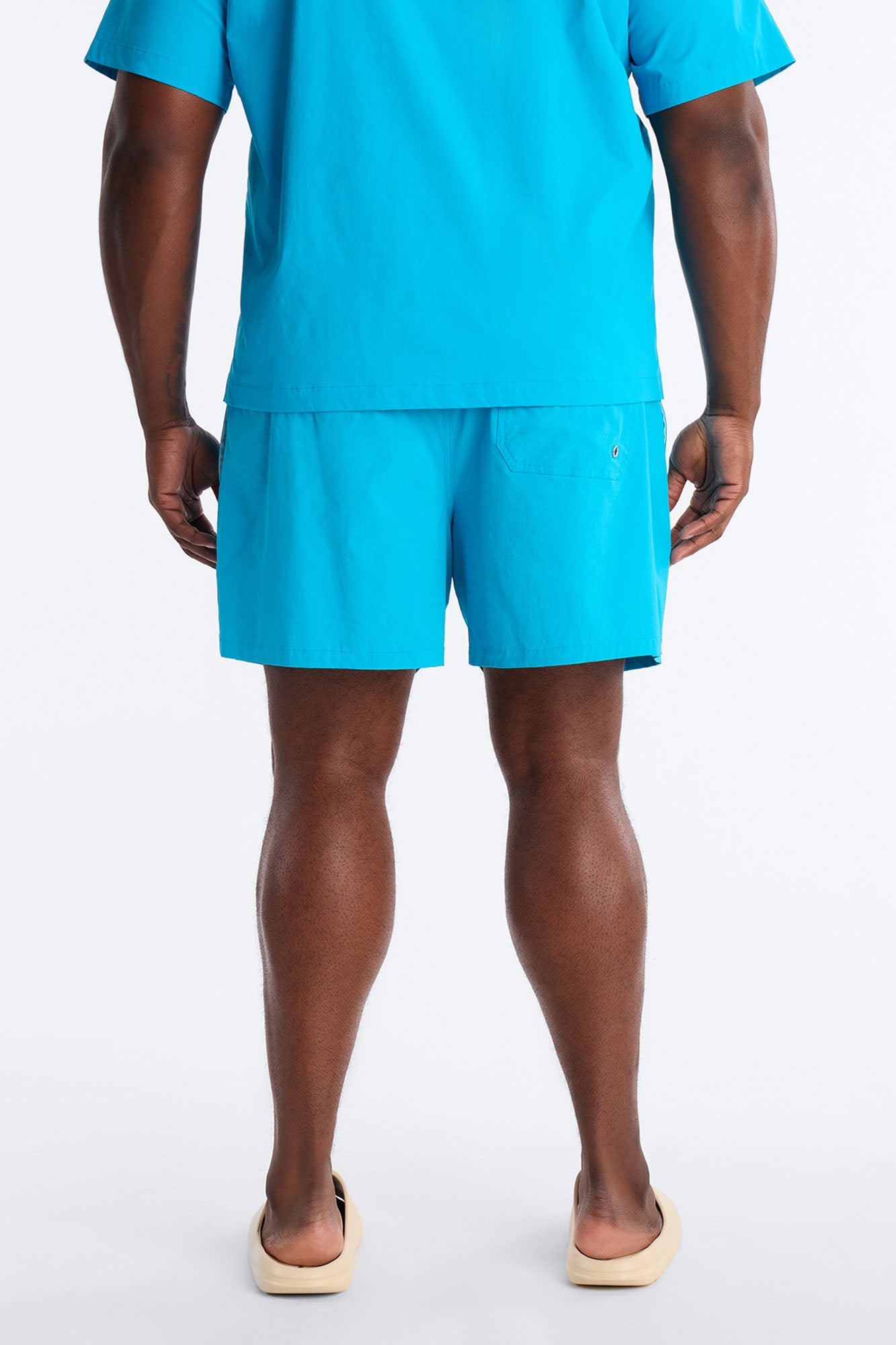 Montez Stretch Swim Trunk 6″ - Blue Fashion Nova