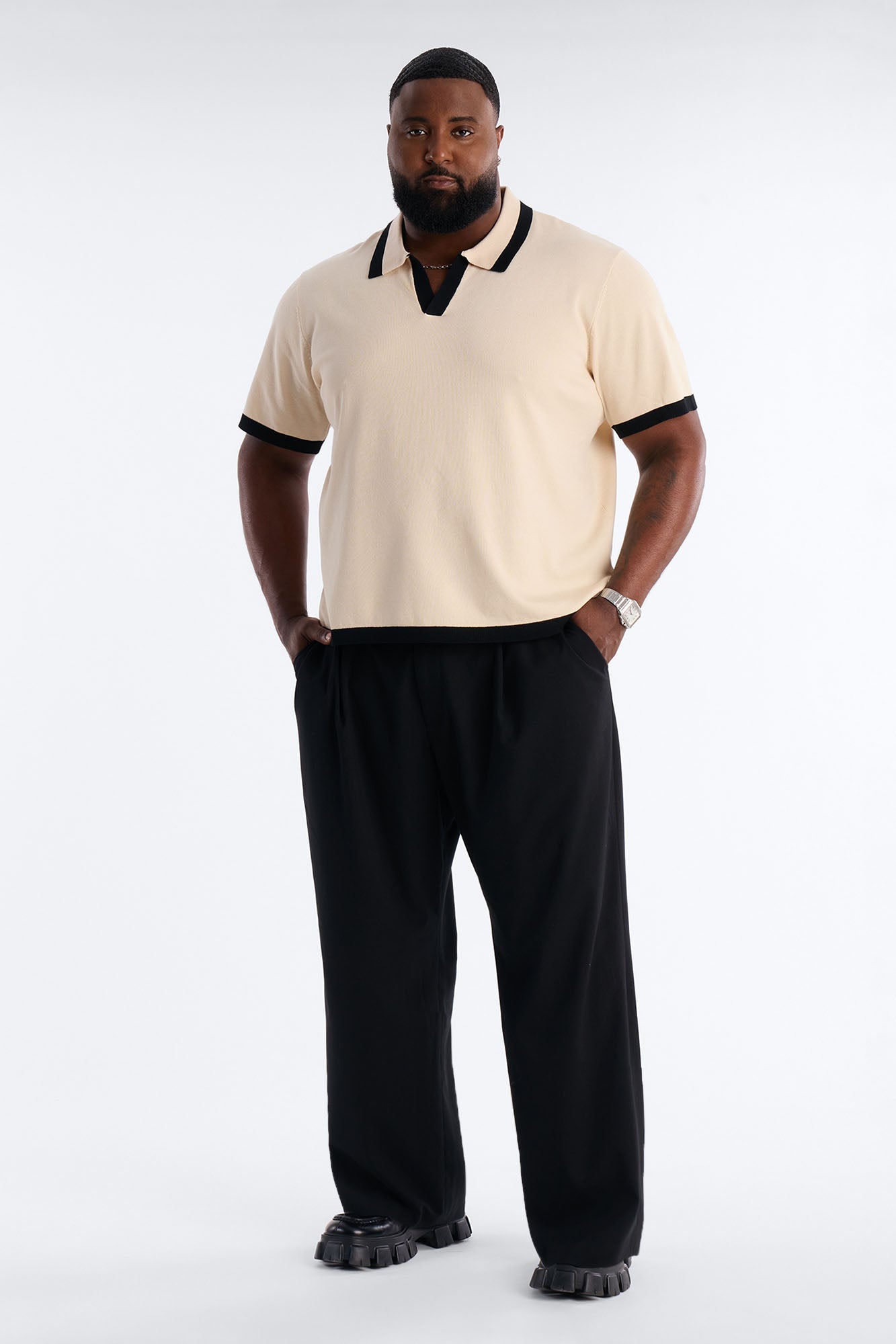 Rue Saint Johnny Collar Polo - Tan Fashion Nova