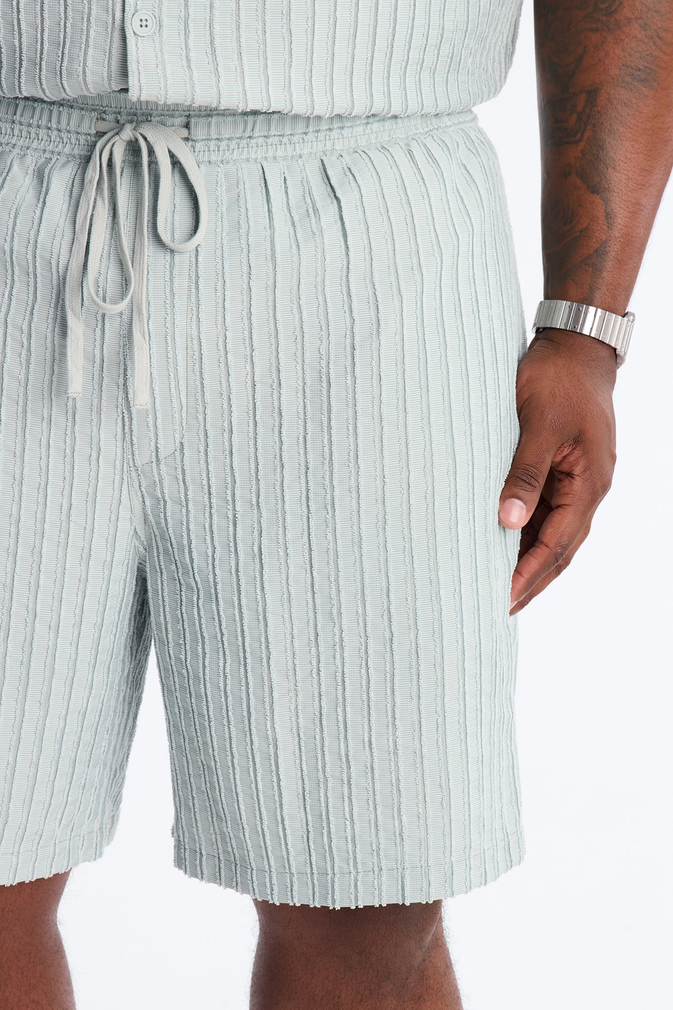 Relaxed Aegean Pleat Short - Sage Fashion Nova