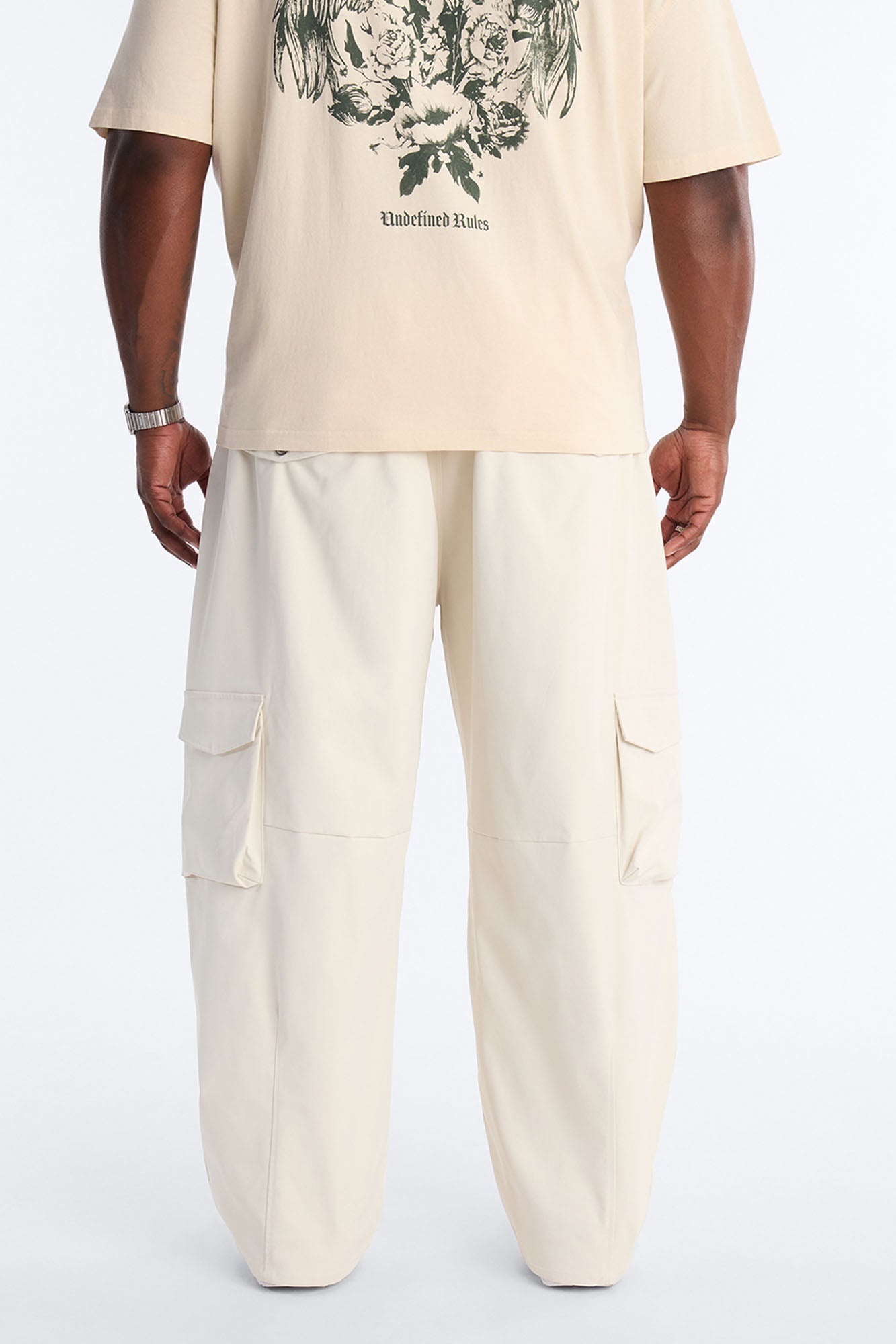 Barrel Fit Node Cargo Pant - Cream Fashion Nova