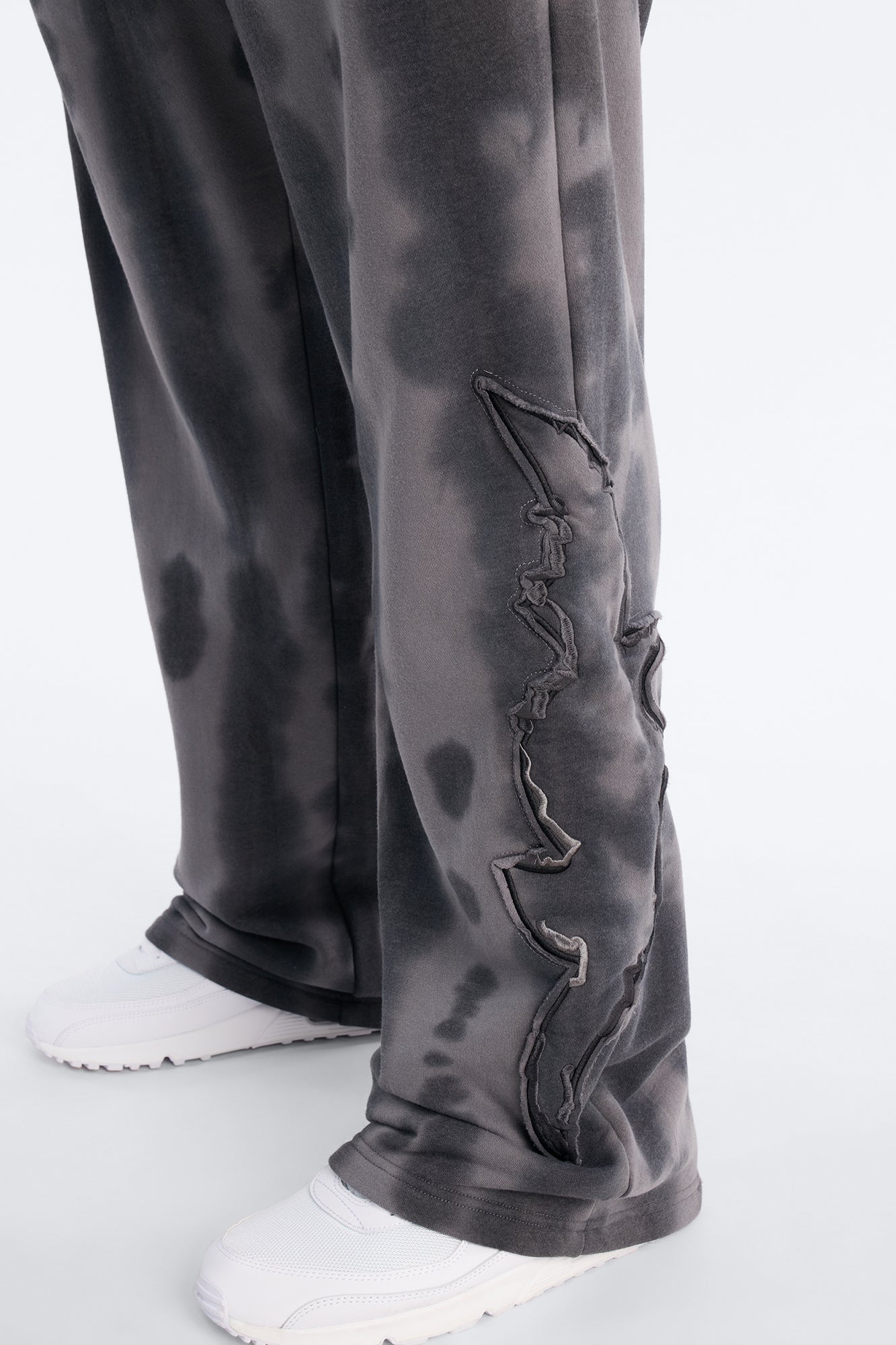 Baggy Von Dutch Outlaw Raw Edge Sweatpants - Charcoal Fashion Nova