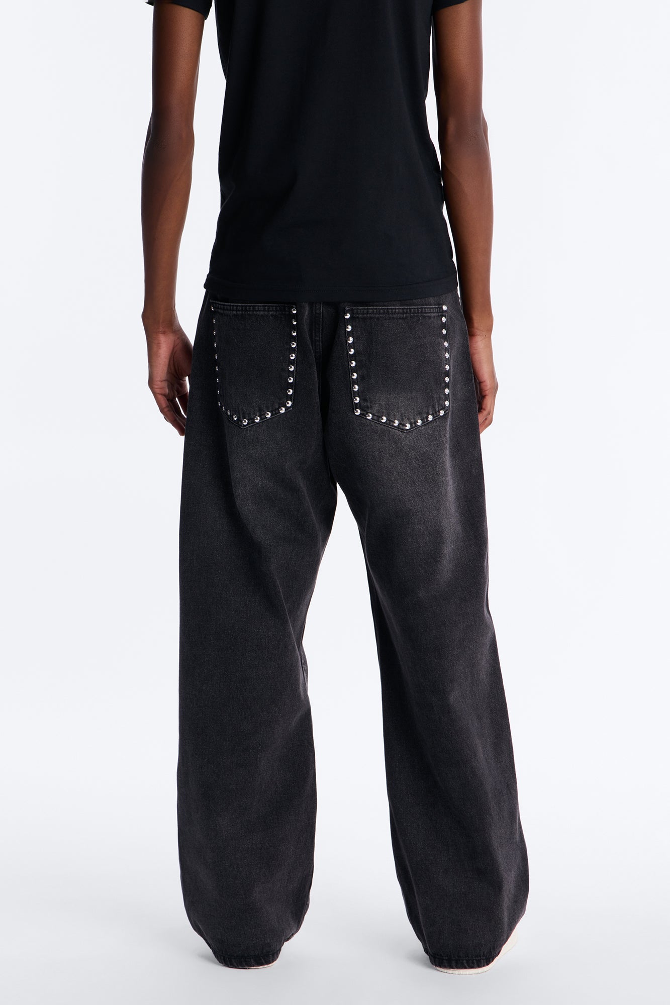 Baggy Studded Mayhem Jean - Black Wash Fashion Nova