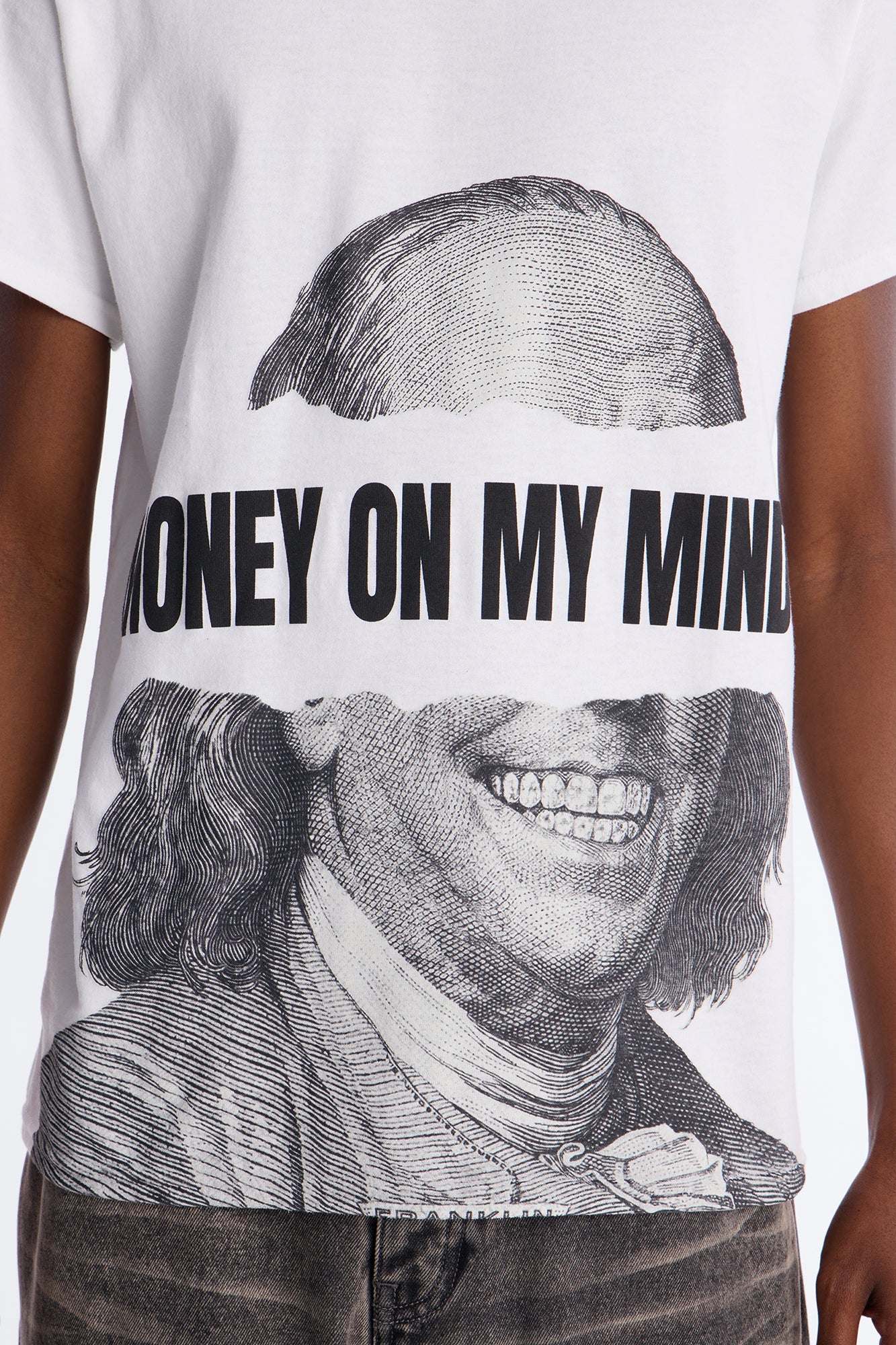 Hustle In My Blood Short Sleeve Tee - White Fashion Nova