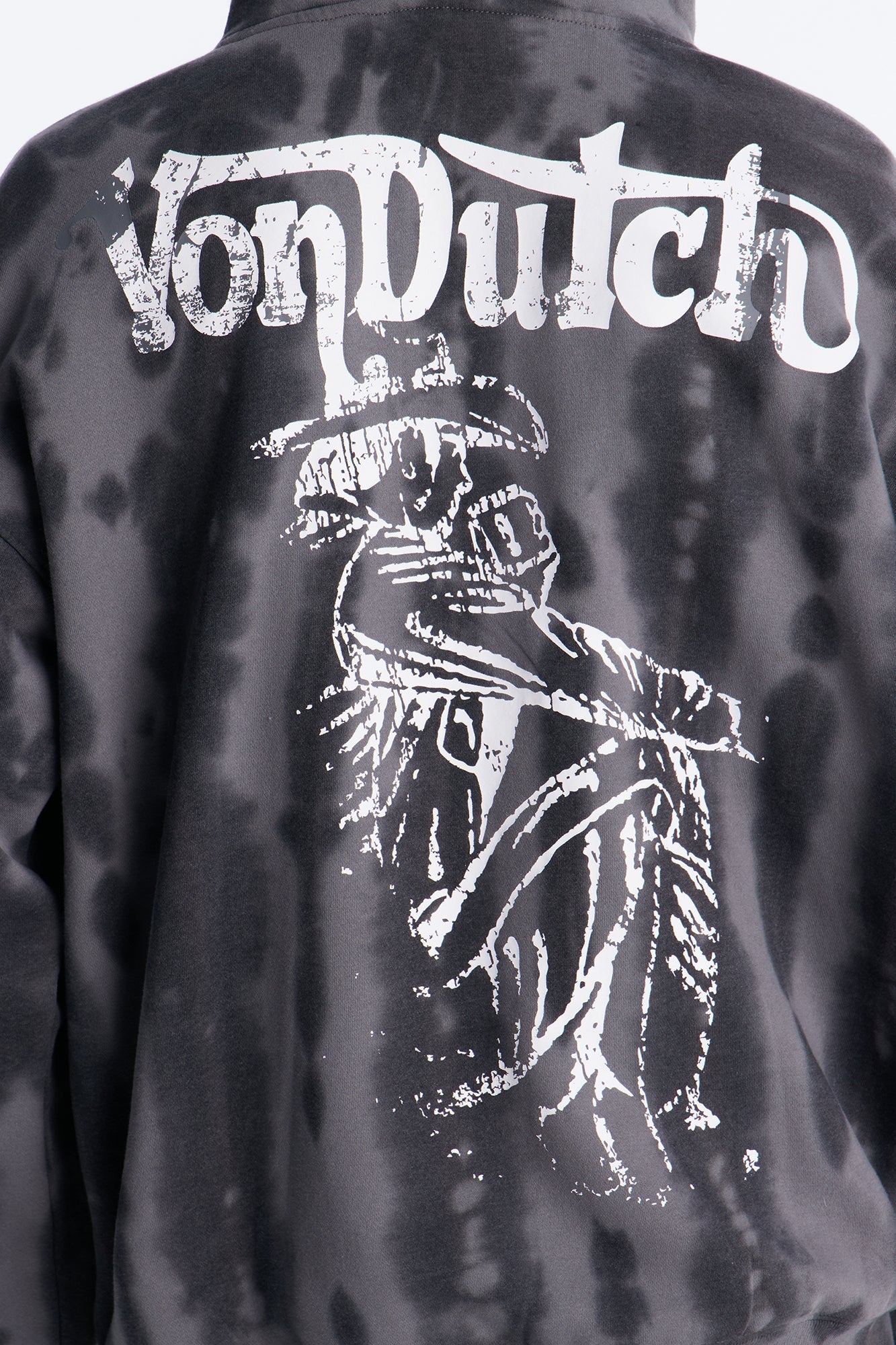 Von Dutch Outlaw Raw Edge Hoodie - Charcoal Fashion Nova