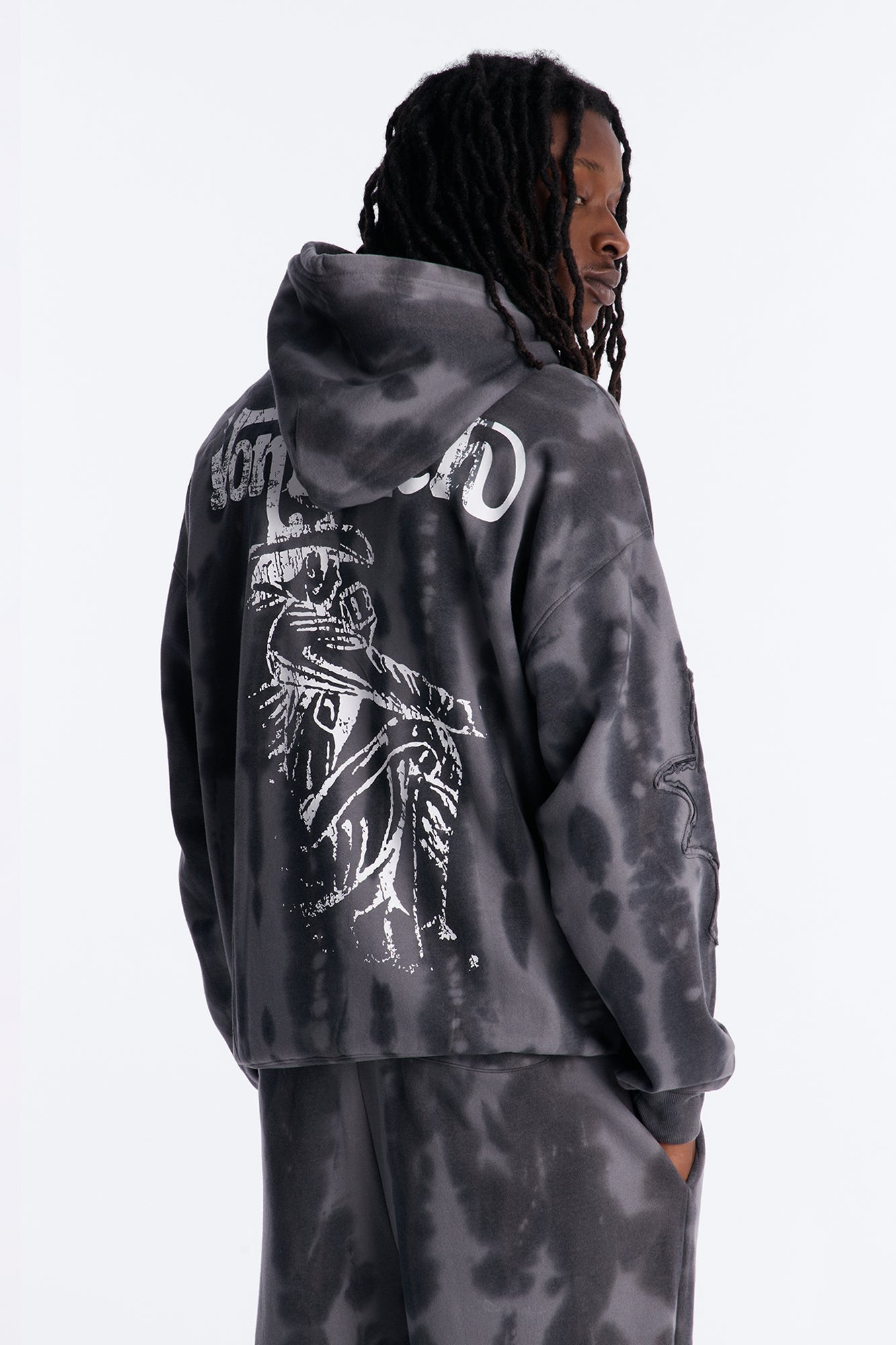 Von Dutch Outlaw Raw Edge Hoodie - Charcoal Fashion Nova