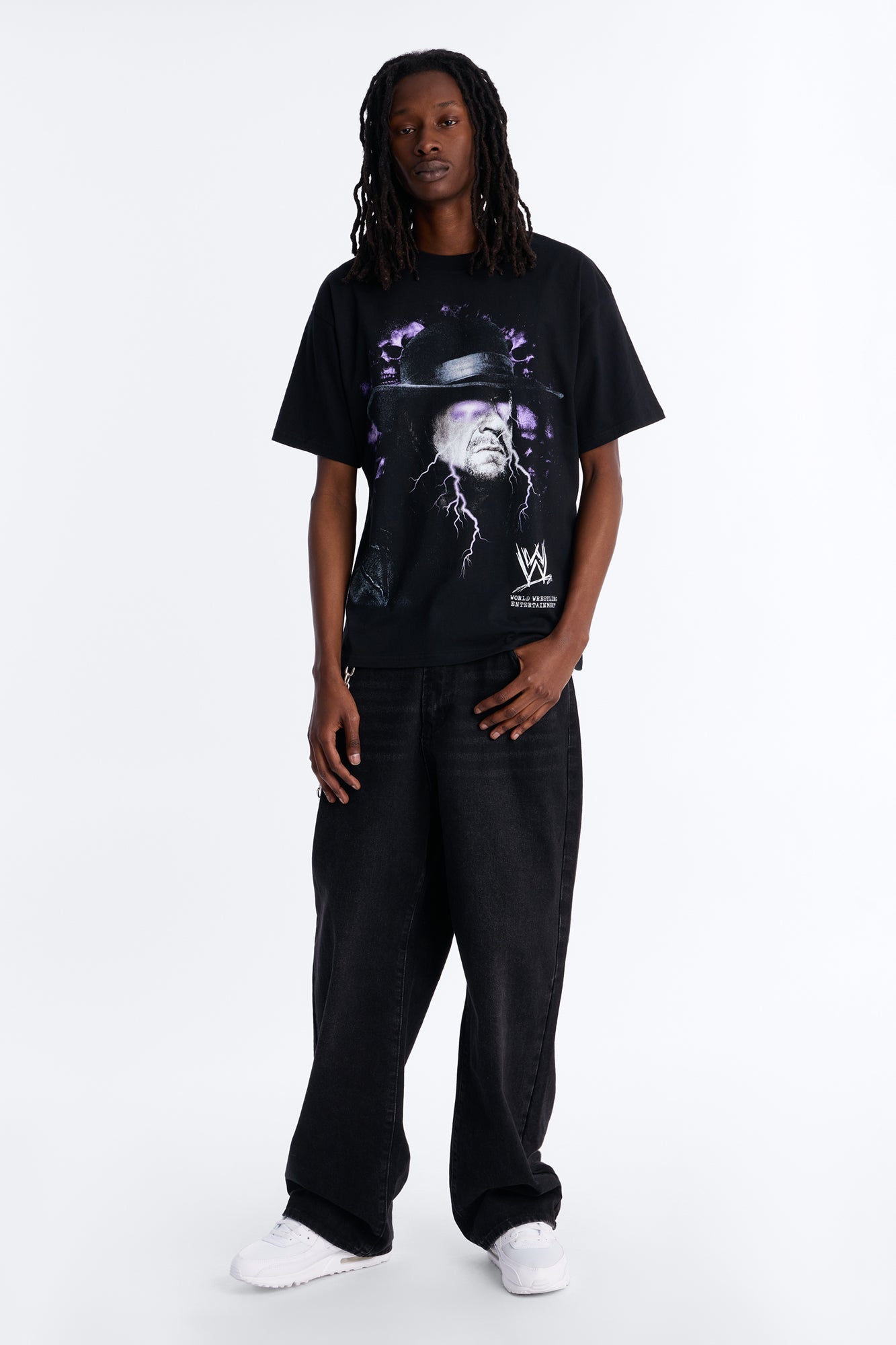 WWE Undertaker Heavy Weight Oversized Short Sleeve Tee - Black Fashion Nova