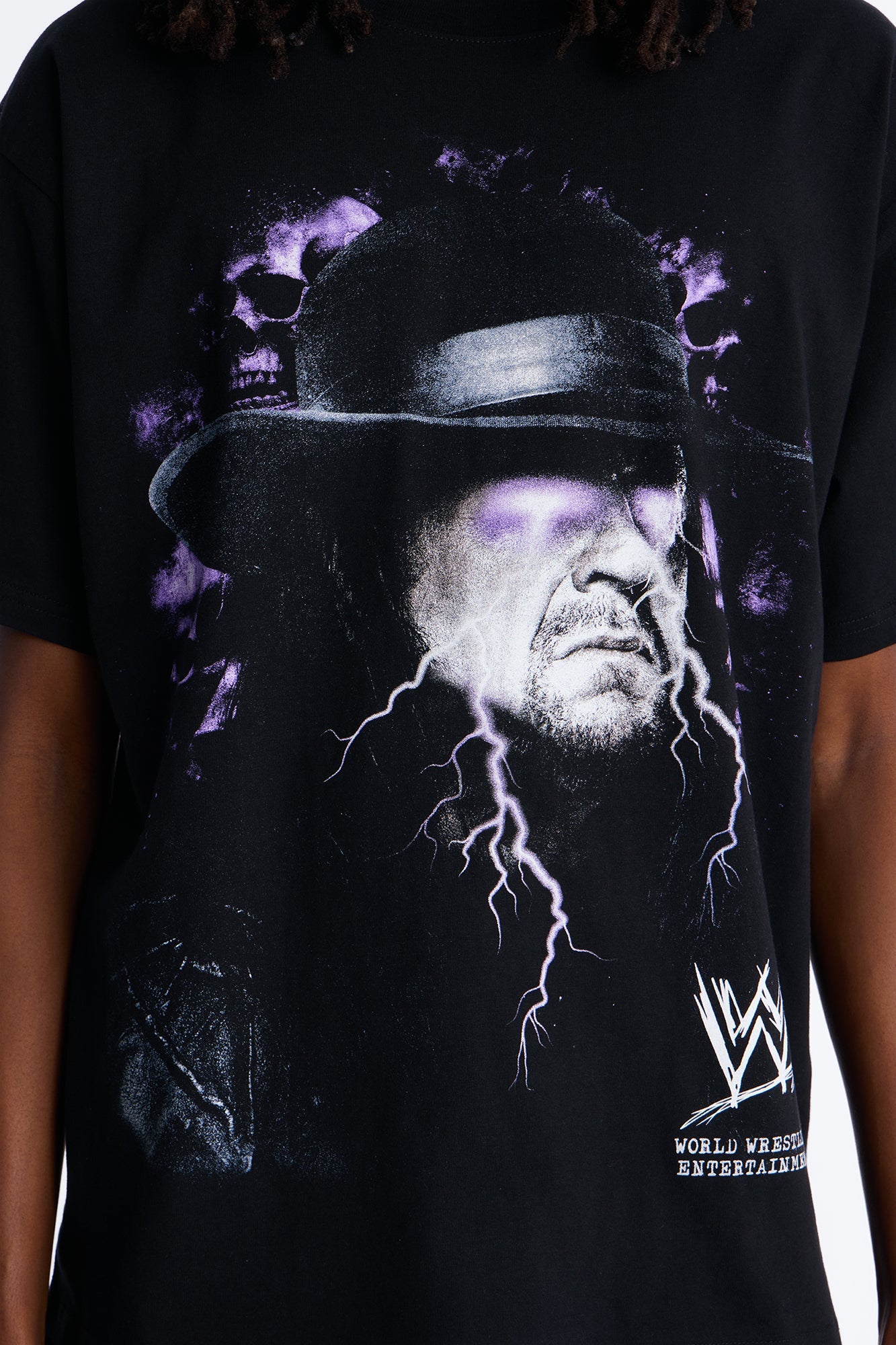 WWE Undertaker Heavy Weight Oversized Short Sleeve Tee - Black Fashion Nova