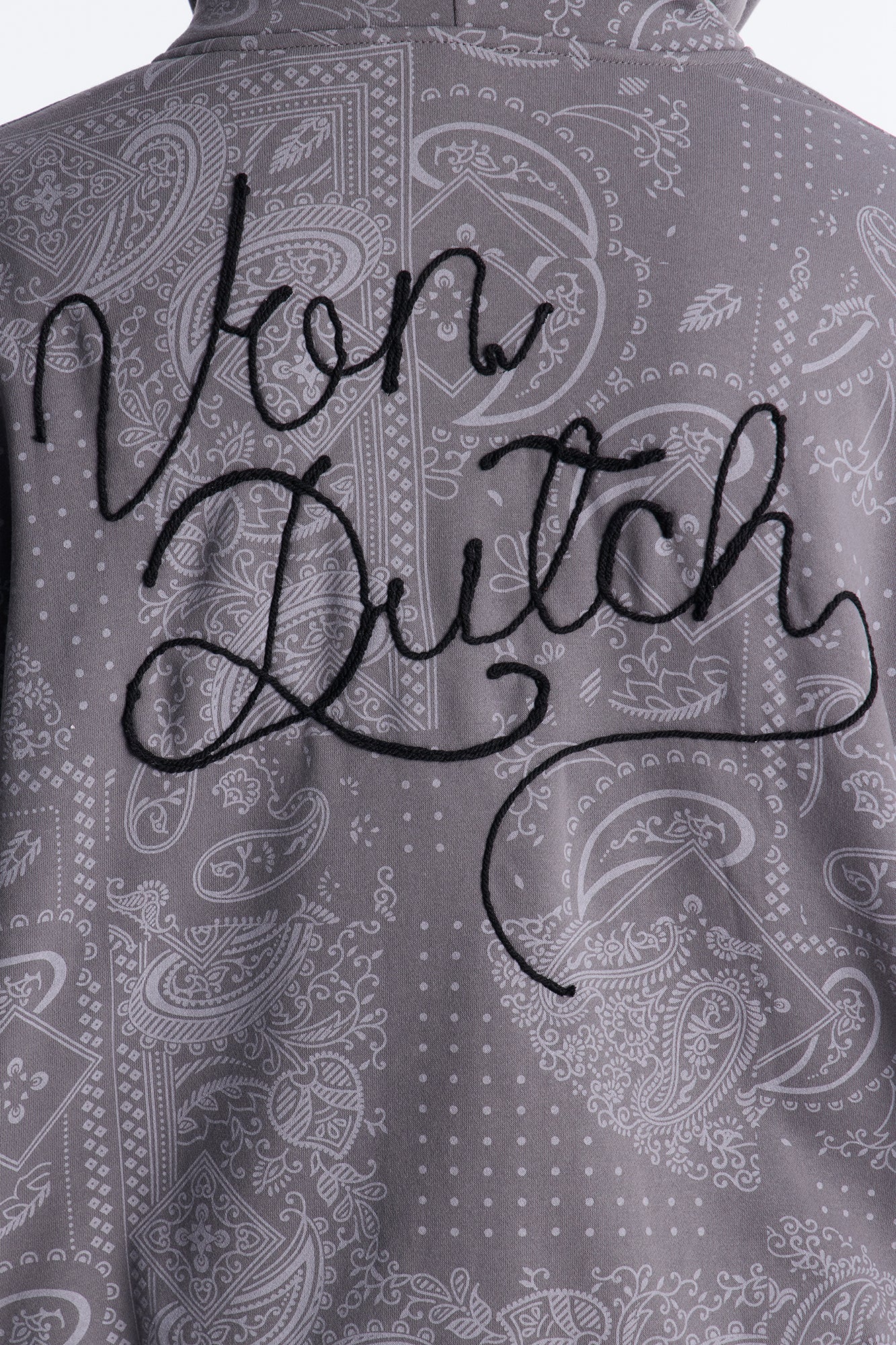 Von Dutch Chain Stitched Zip Up Hoodie - Charcoal Fashion Nova