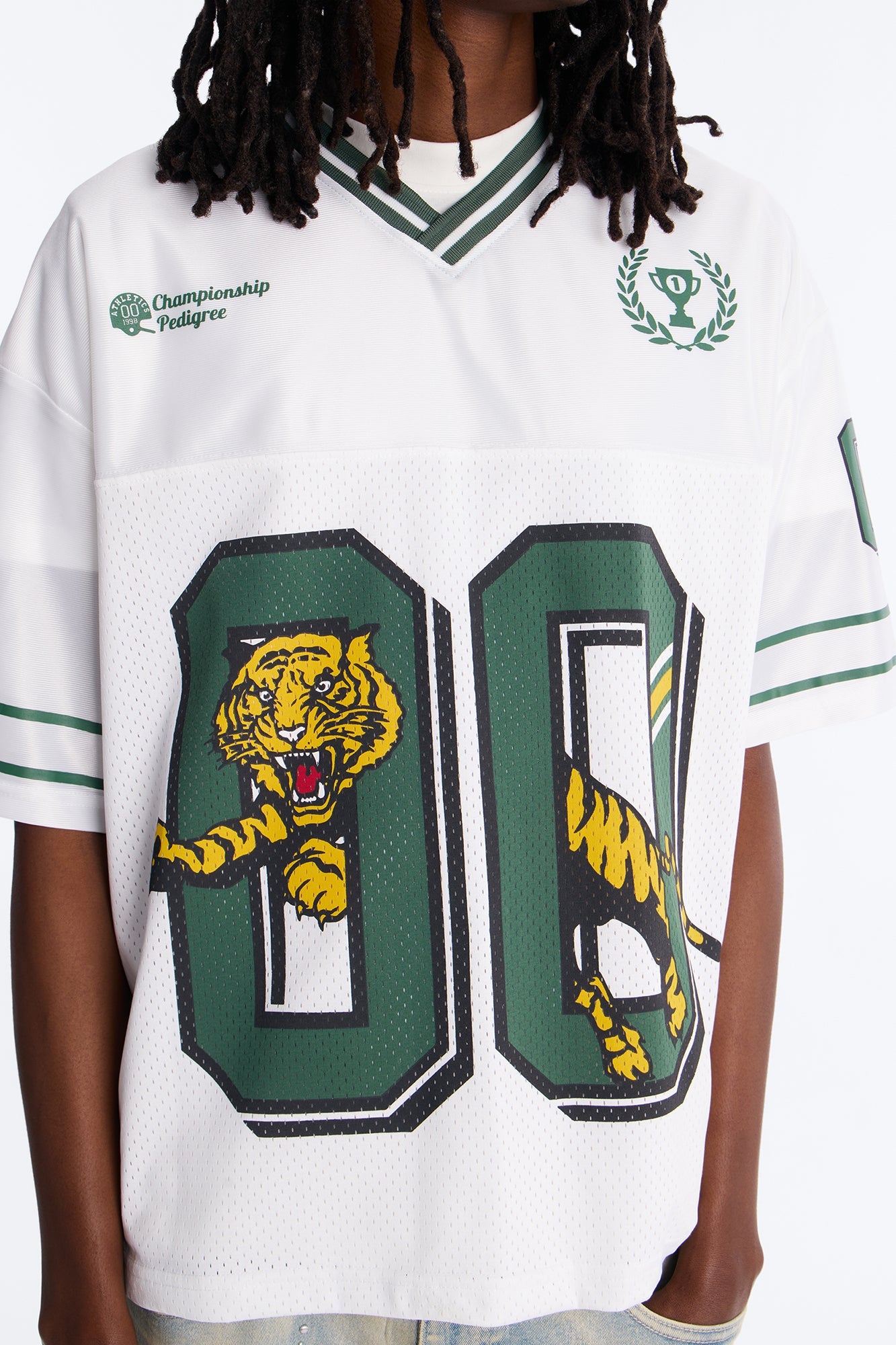 Legendary Tiger 00 Football Jersey - White Fashion Nova