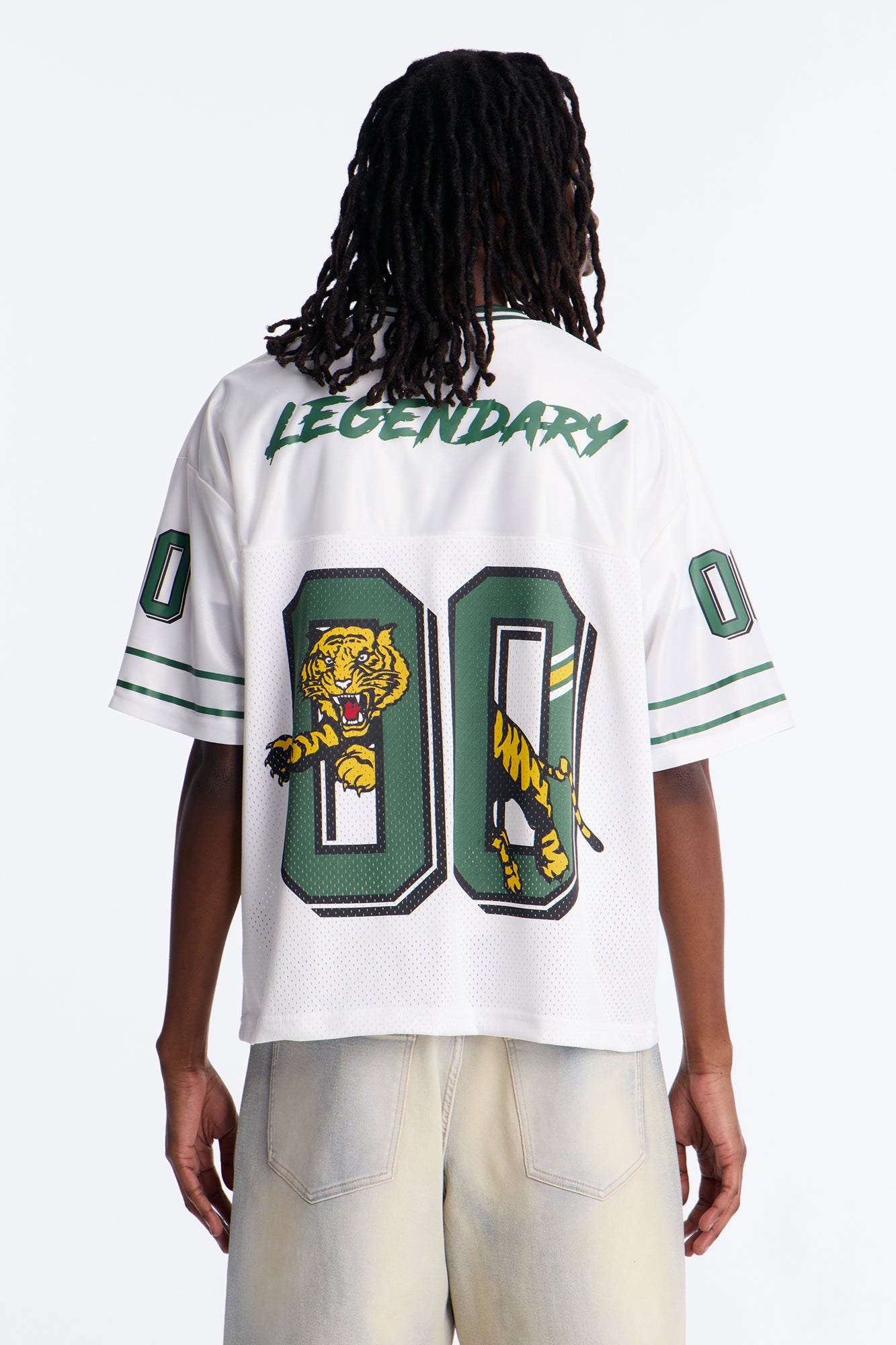 Legendary Tiger 00 Football Jersey - White Fashion Nova