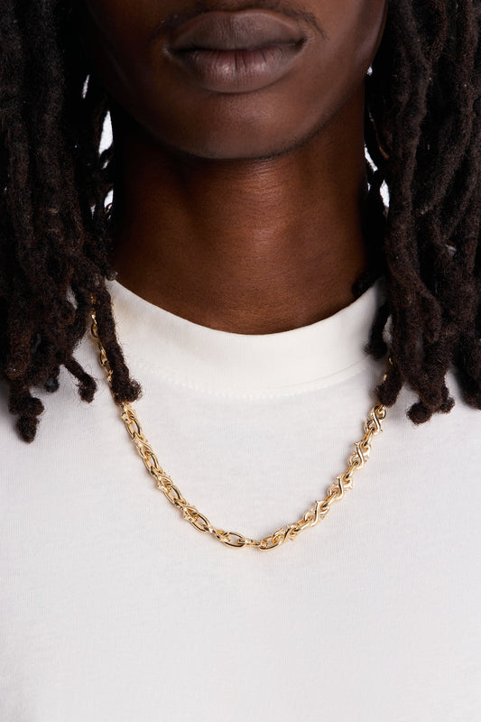 Forever Thorned Links Necklace - Gold Fashion Nova