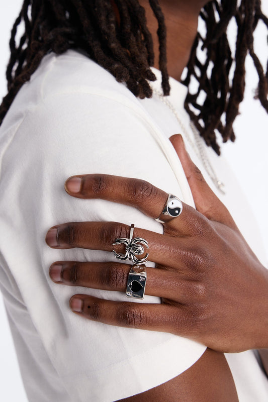 Arcane Shadows Multi Size Ring Set - Silver Fashion Nova