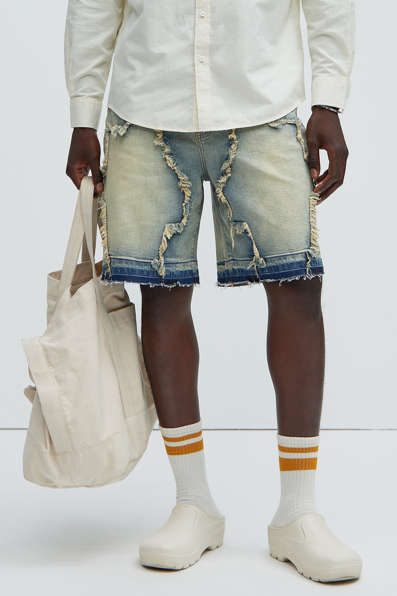 Barker Relaxed Denim Shorts - Vintage Blue Wash Fashion Nova