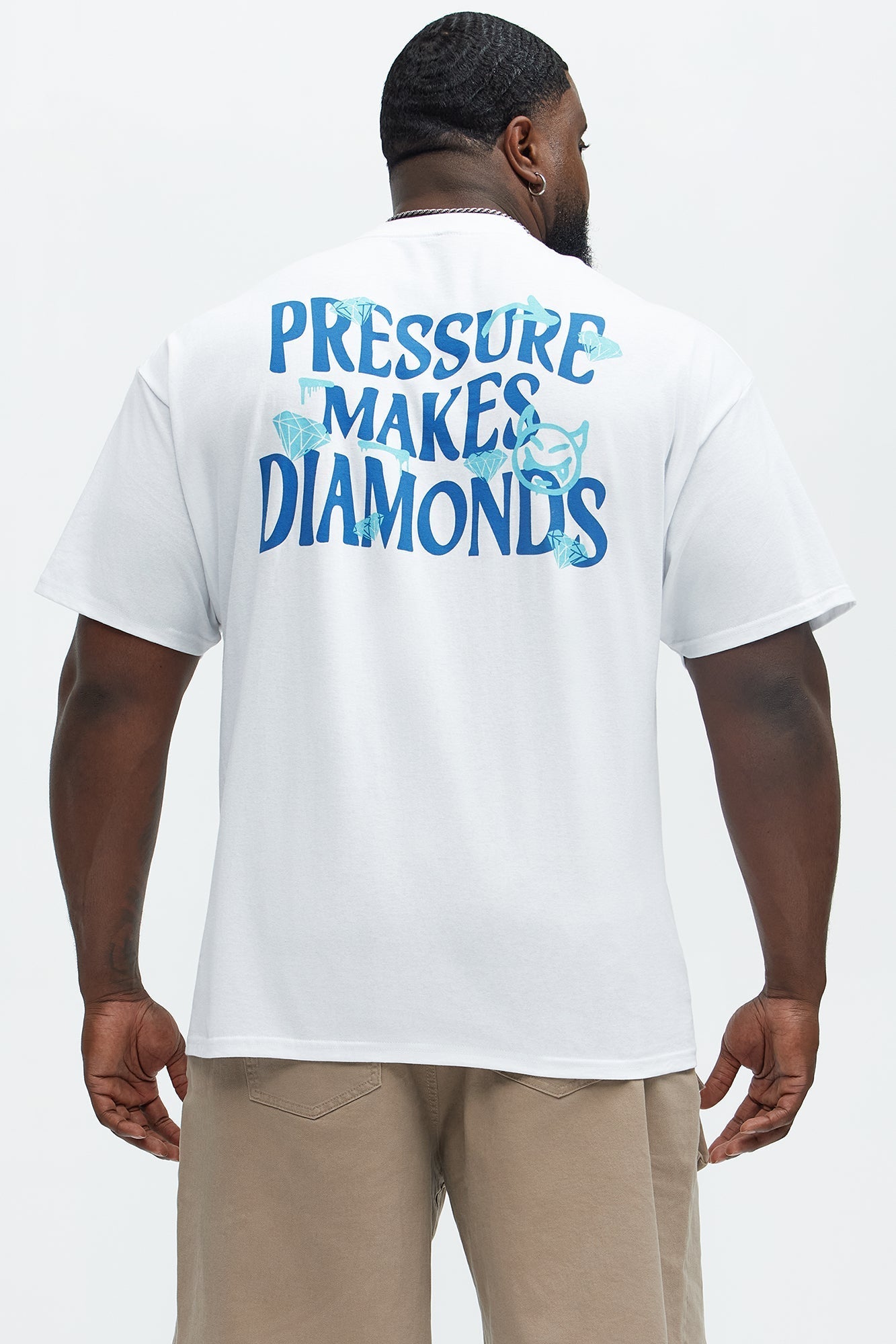 Make Diamonds Short Sleeve Tee - White Fashion Nova