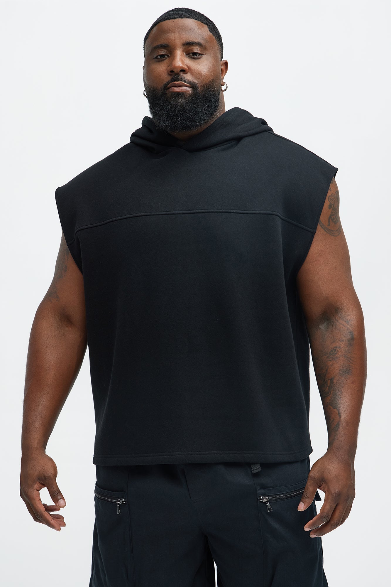 Tyson Lets Go Sleeveless Hoodie - Black Fashion Nova