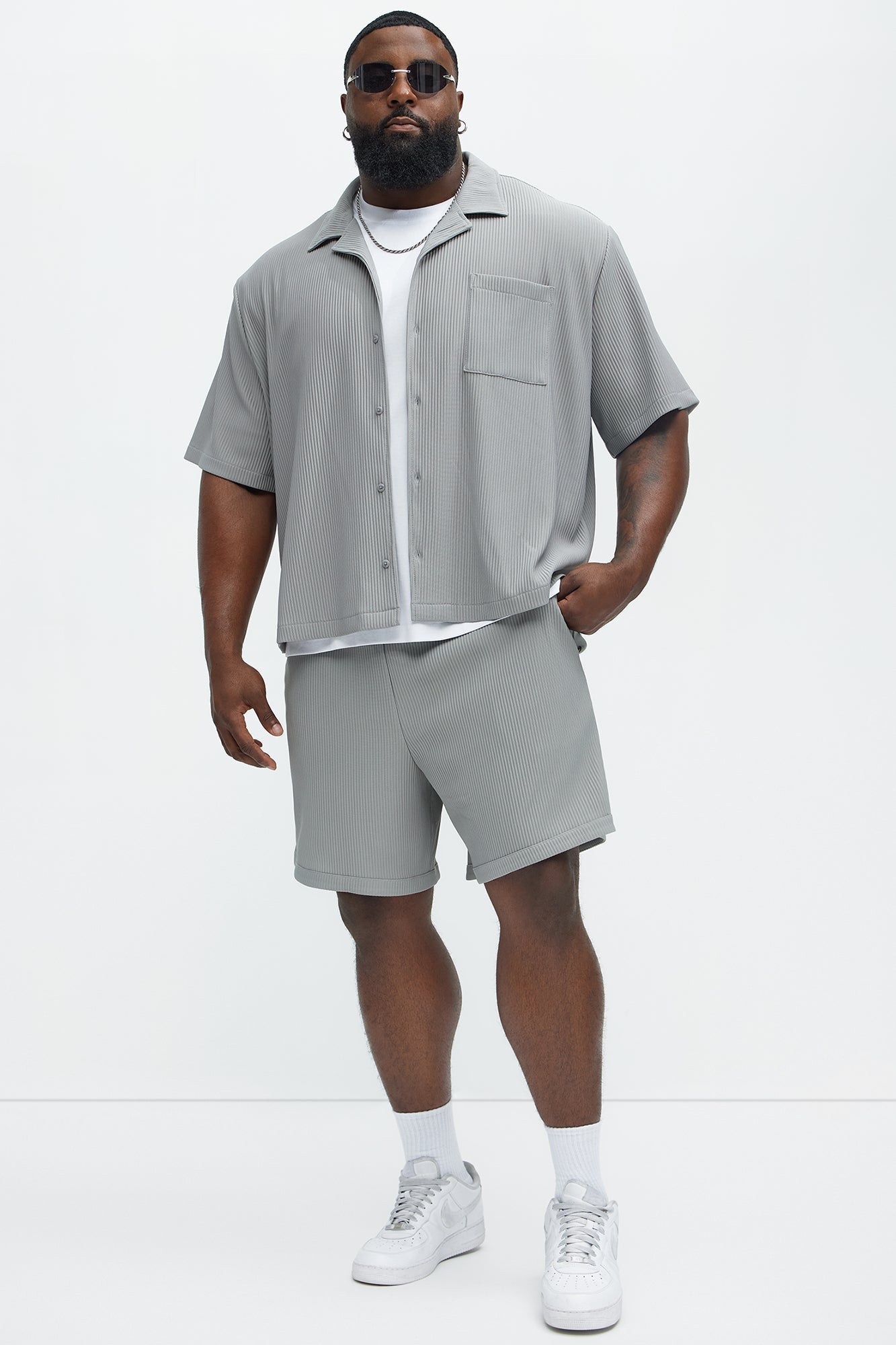 Show Up Basketball Short - Grey Fashion Nova