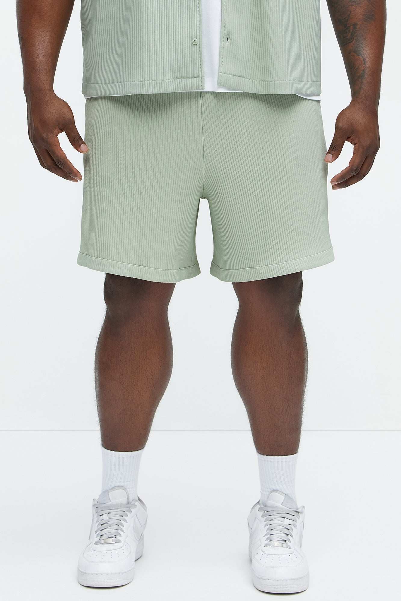 Show Up Basketball Short - Sage Fashion Nova