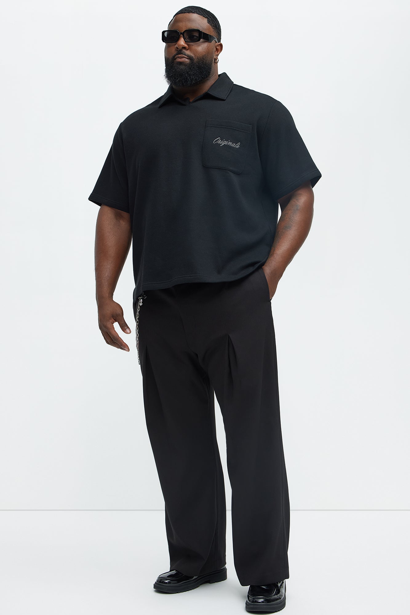 Tyson Happy Mistake Short Sleeve Polo - Black Fashion Nova