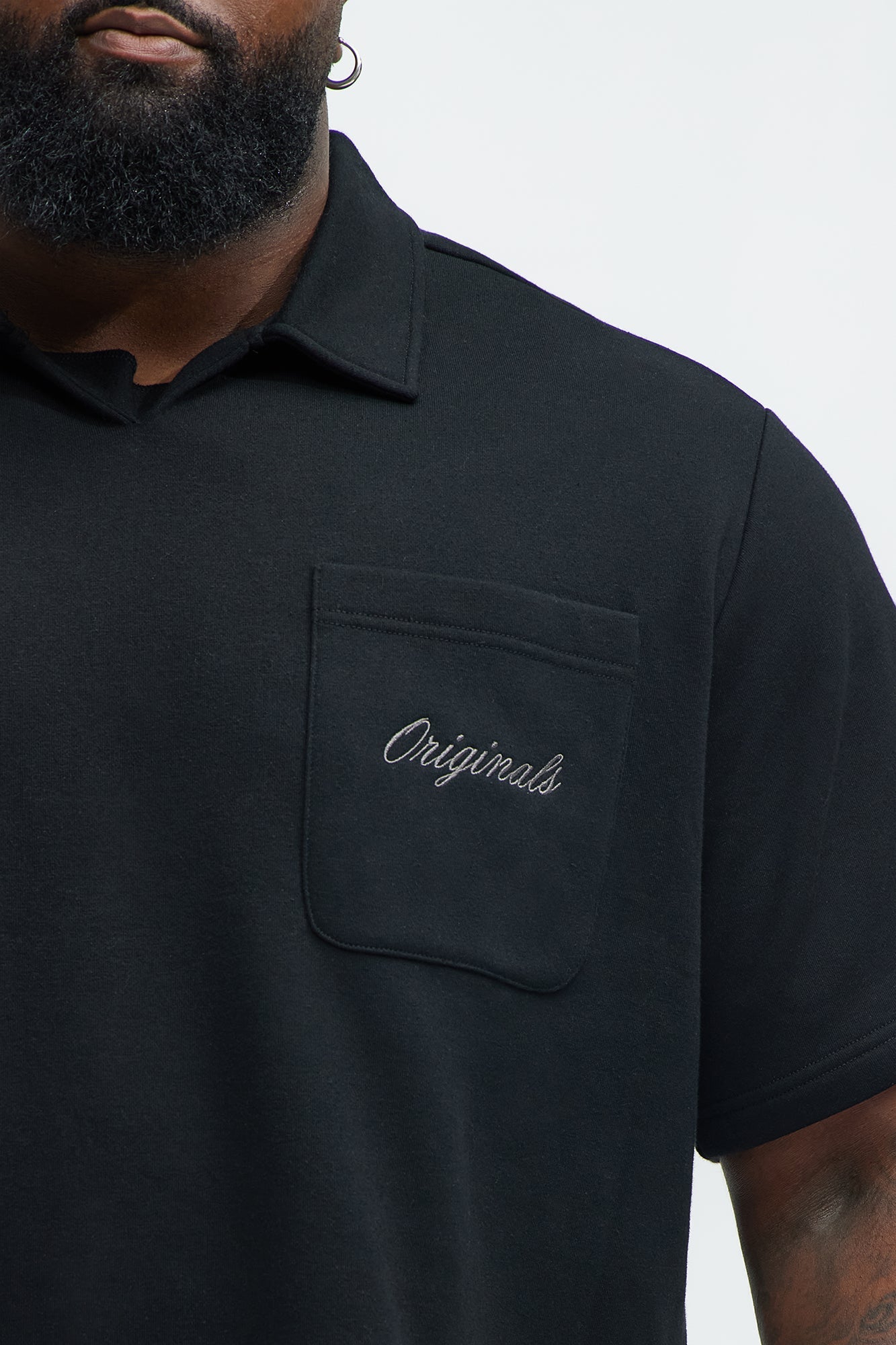Tyson Happy Mistake Short Sleeve Polo - Black Fashion Nova