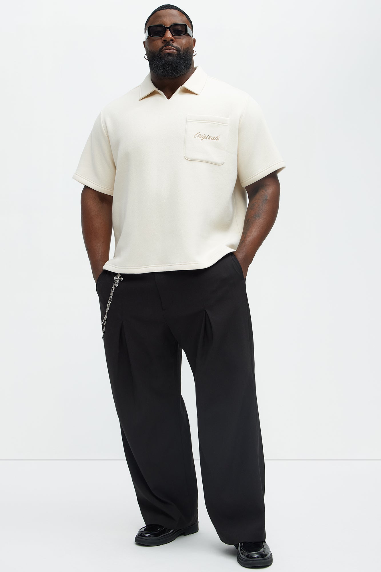 Tyson Happy Mistake Short Sleeve Polo - Cream Fashion Nova