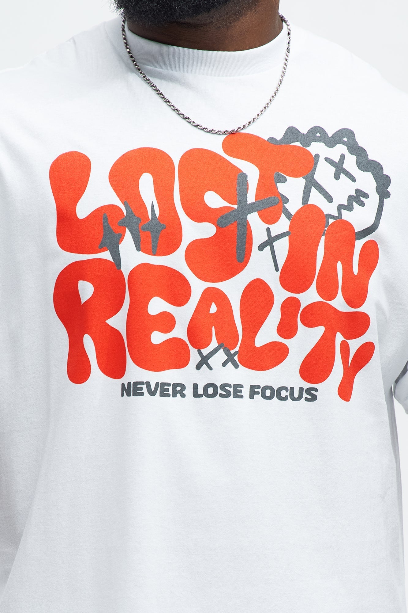 Never Lose Focus Short Sleeve Tee - White Fashion Nova