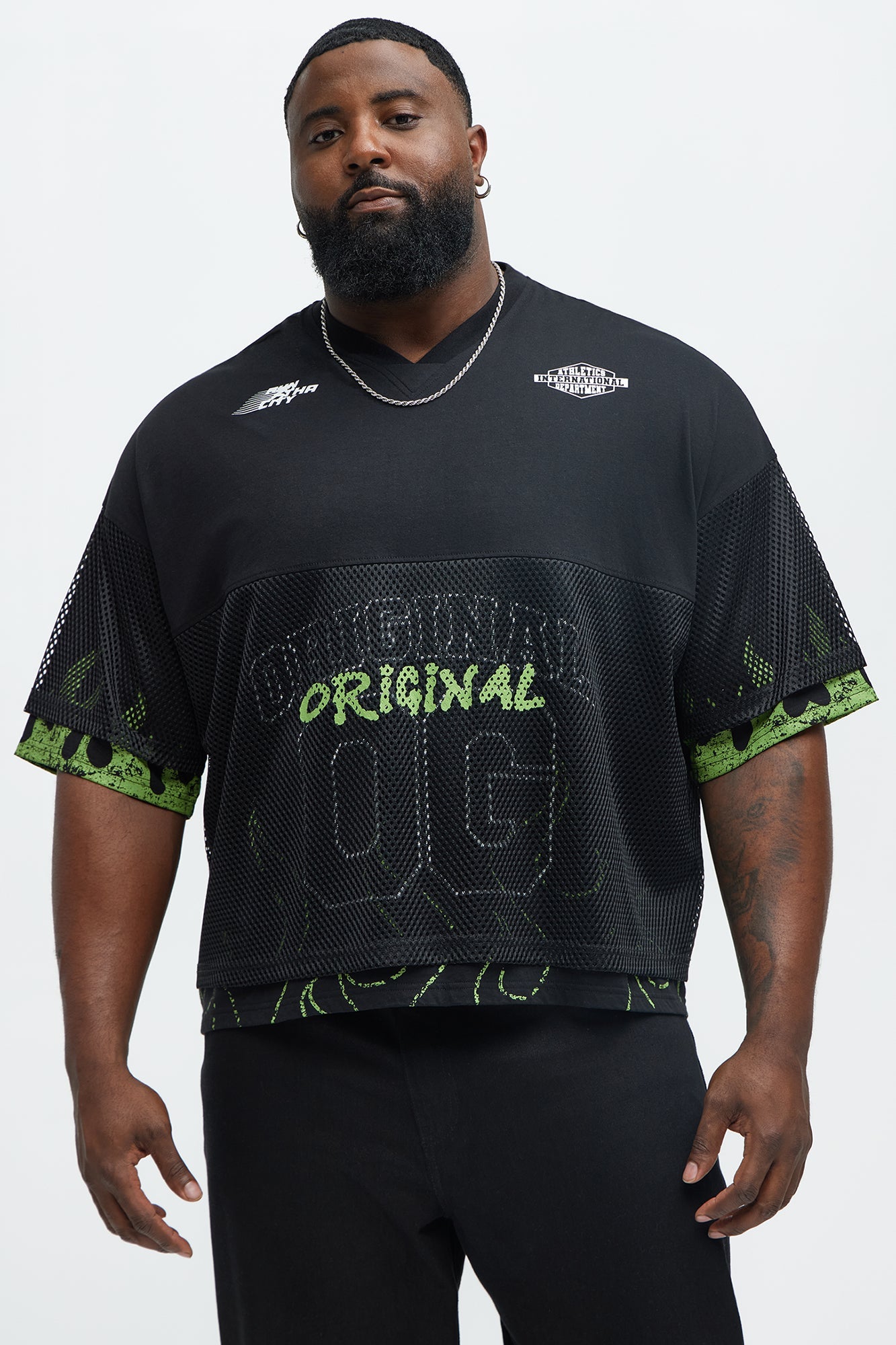 Run It Up Mesh Jersey - Black Fashion Nova