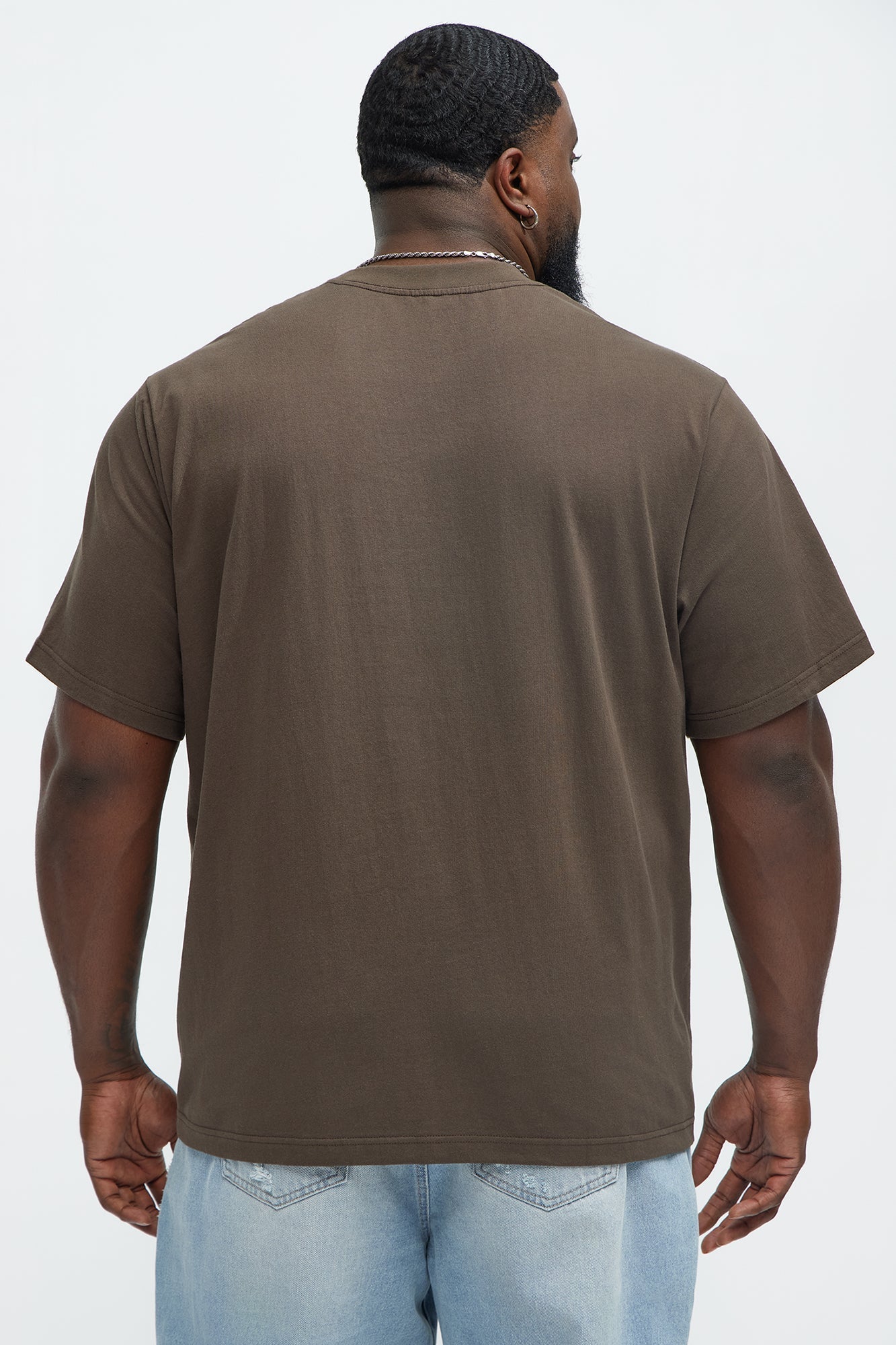 Oversized Heavyweight Tee 240GSM - Brown Fashion Nova