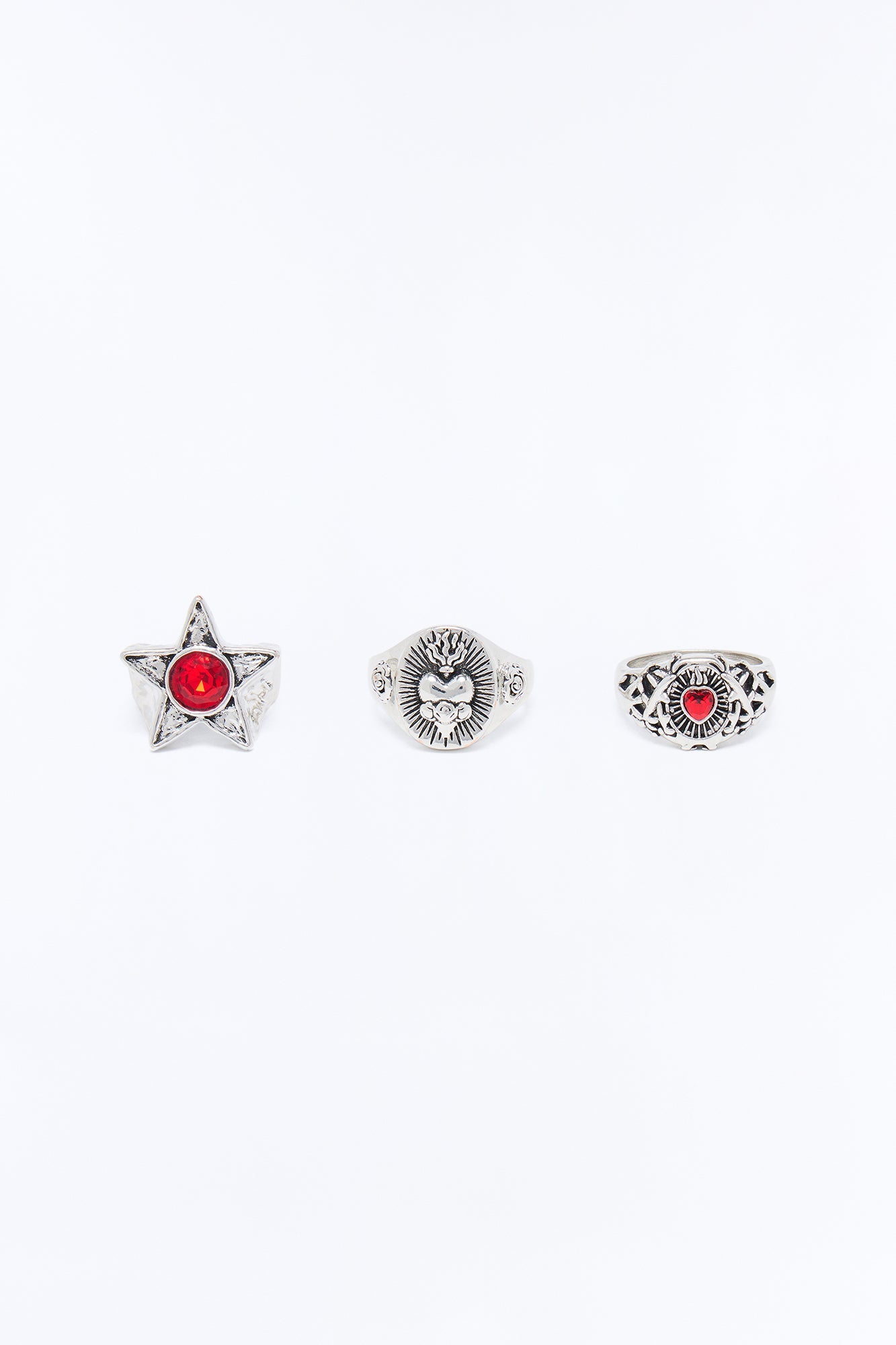 Love Havoc Multi Size Ring Set - Silver Fashion Nova