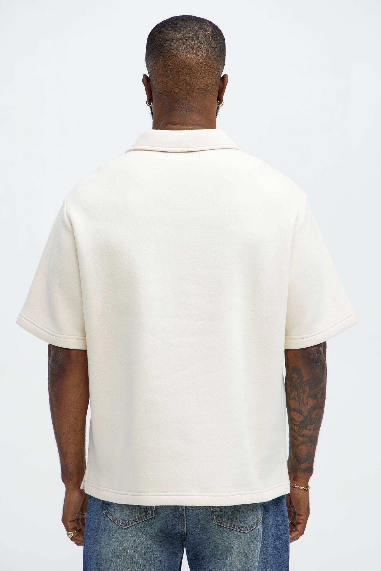 Tyson Happy Mistake Short Sleeve Polo - Cream Fashion Nova