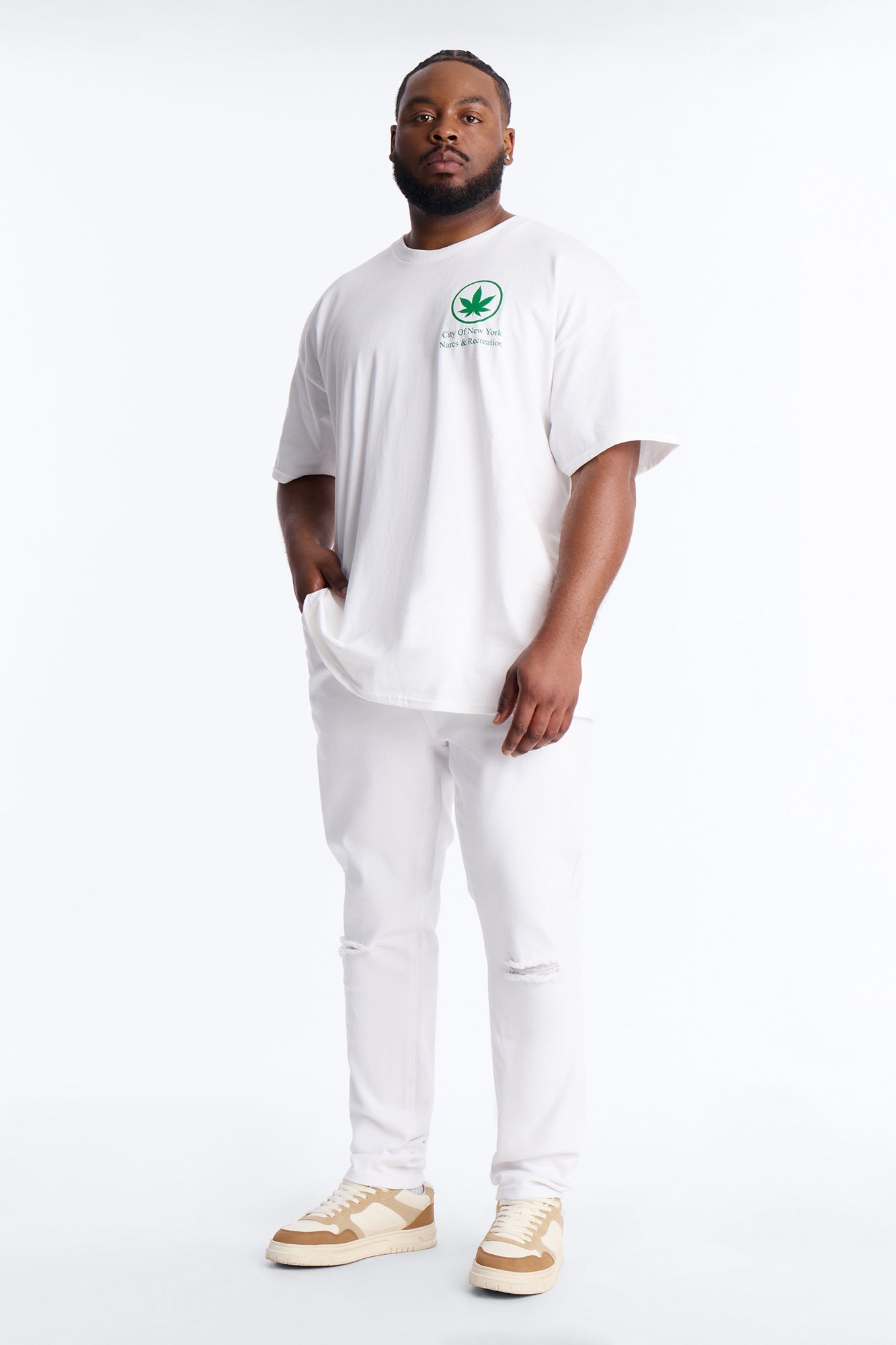 NYC Recreation Vibes Short Sleeve Tee - White Fashion Nova