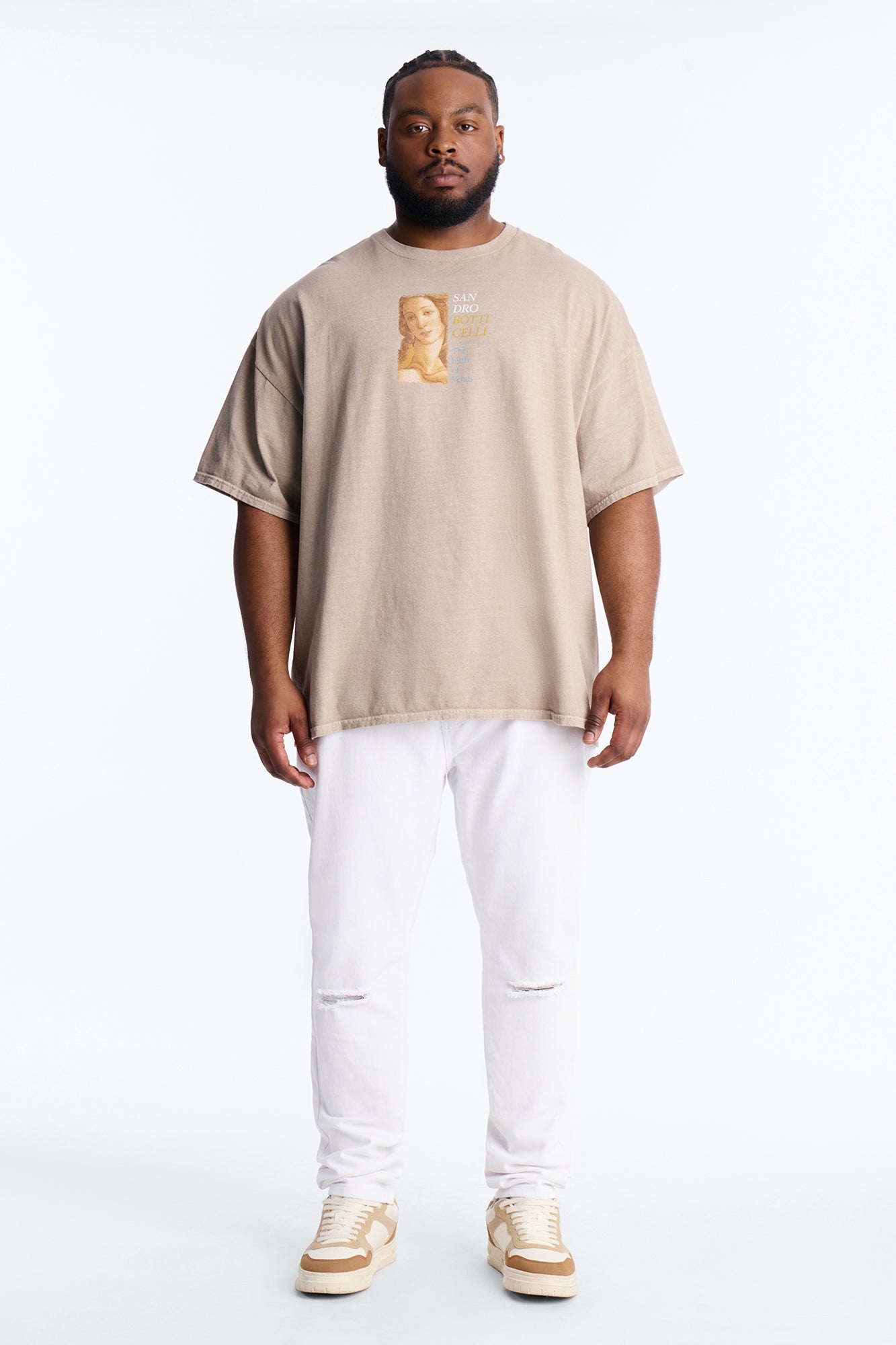 Birth Of Venus Botticelli Short Sleeve Tee - Taupe Fashion Nova