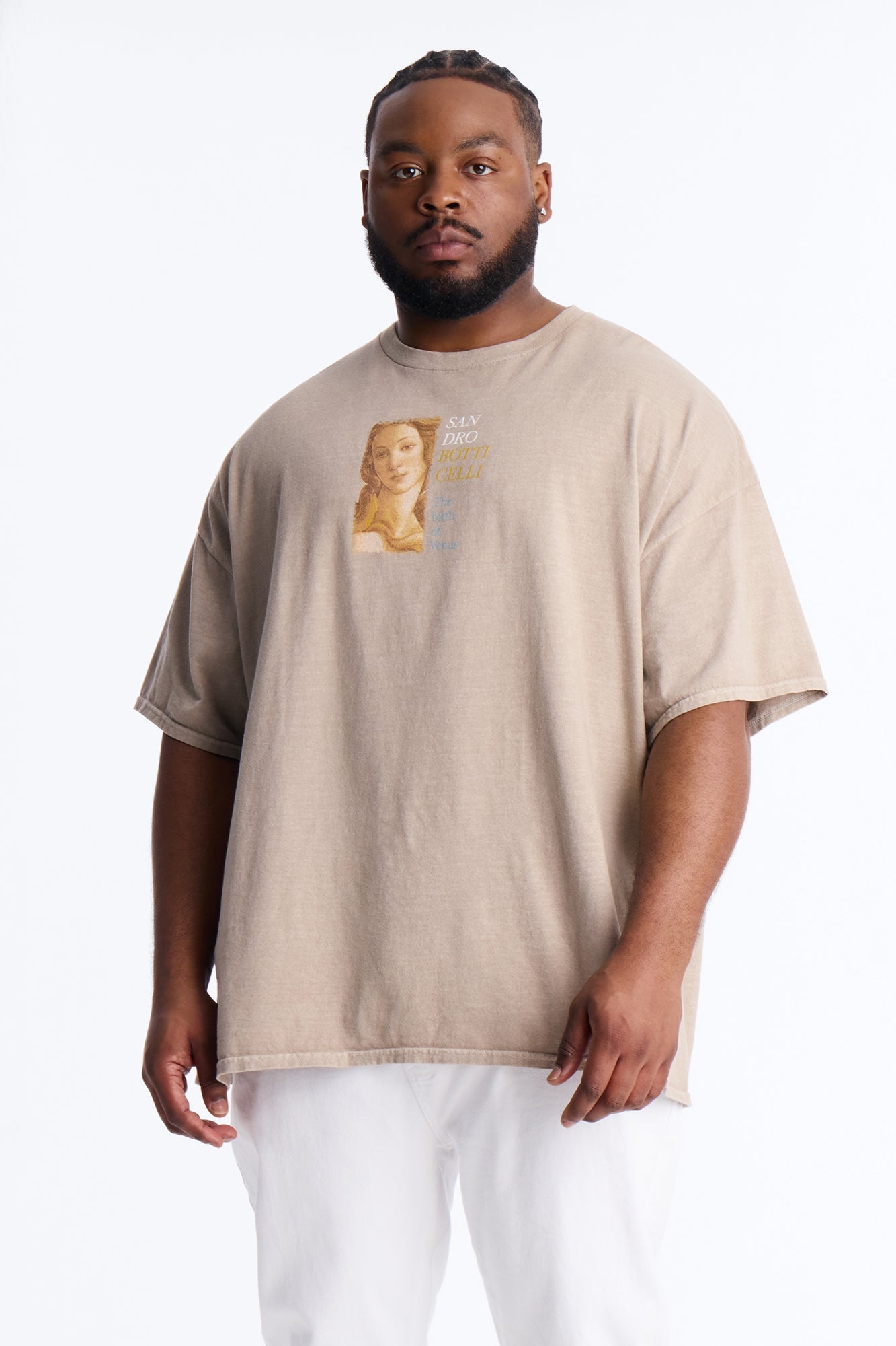 Birth Of Venus Botticelli Short Sleeve Tee - Taupe Fashion Nova