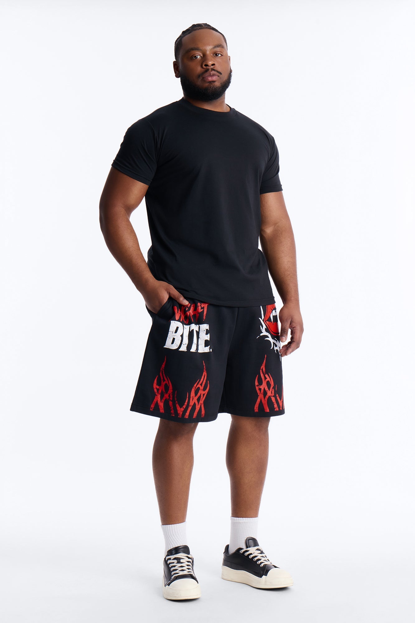 Night Bite Sweatshorts - Black Fashion Nova