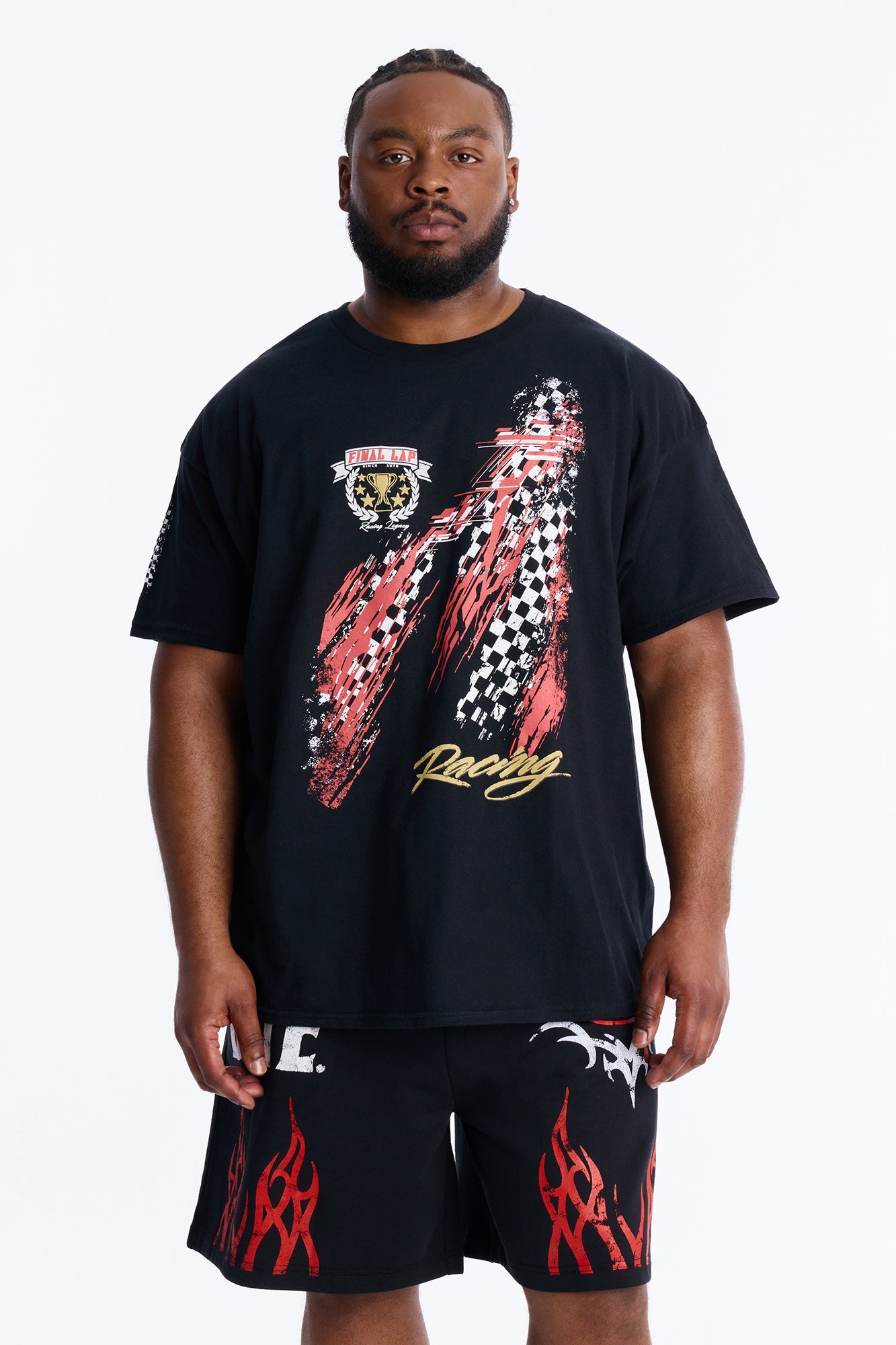Final Lap Racing Short Sleeve Tee - Black Fashion Nova