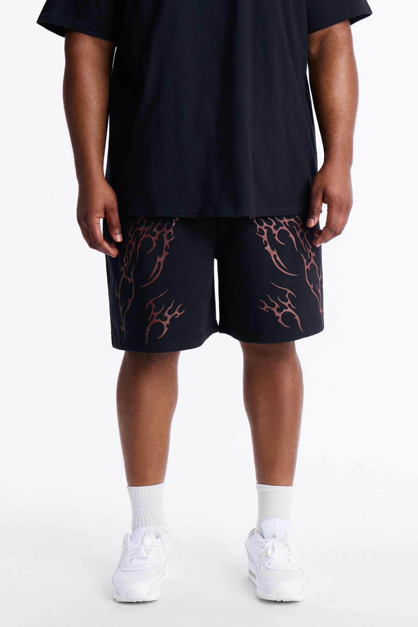 Eternal Fire Sweatshorts - Black Fashion Nova
