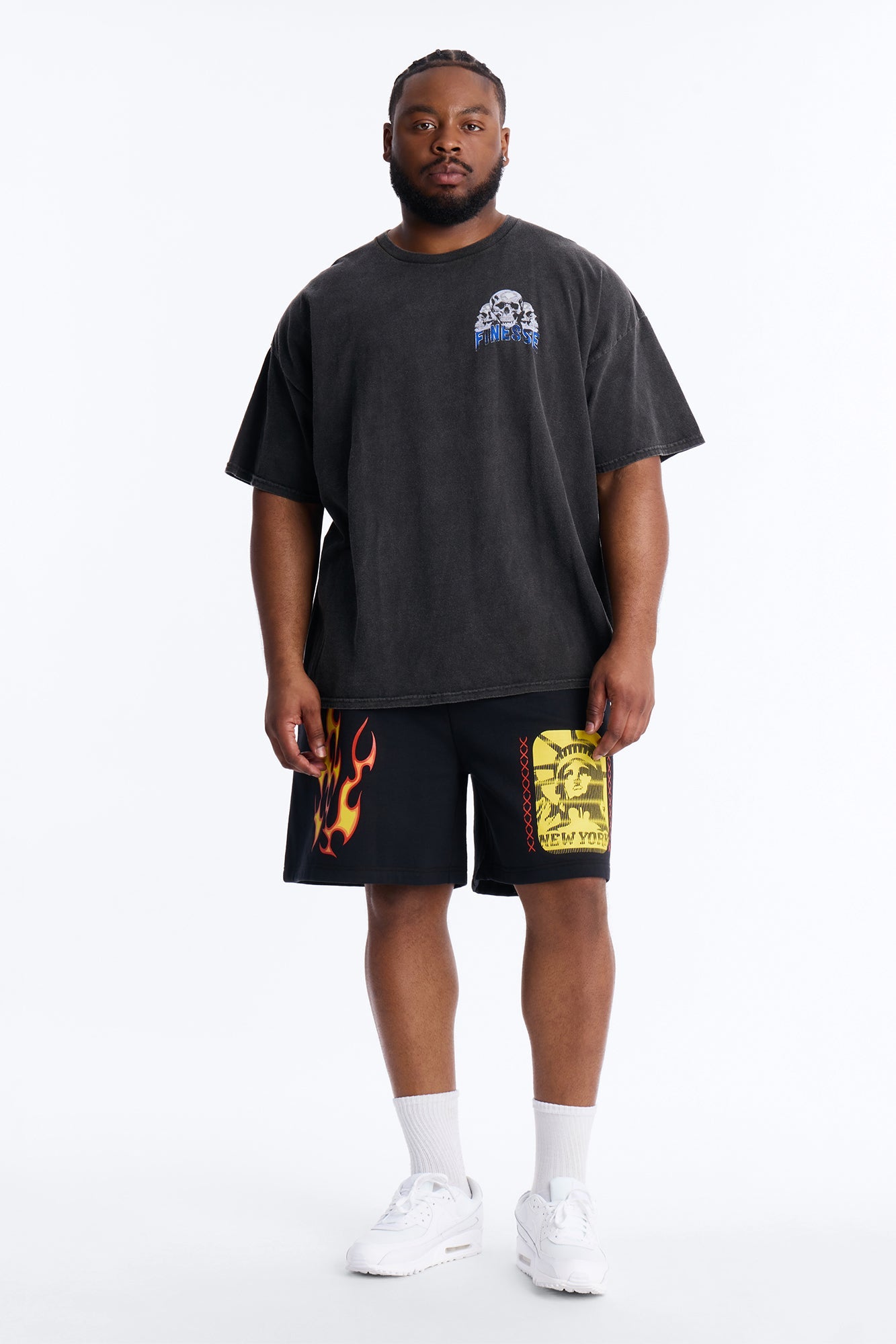 The City That Never Sleeps NYC Sweatshorts - Black Fashion Nova