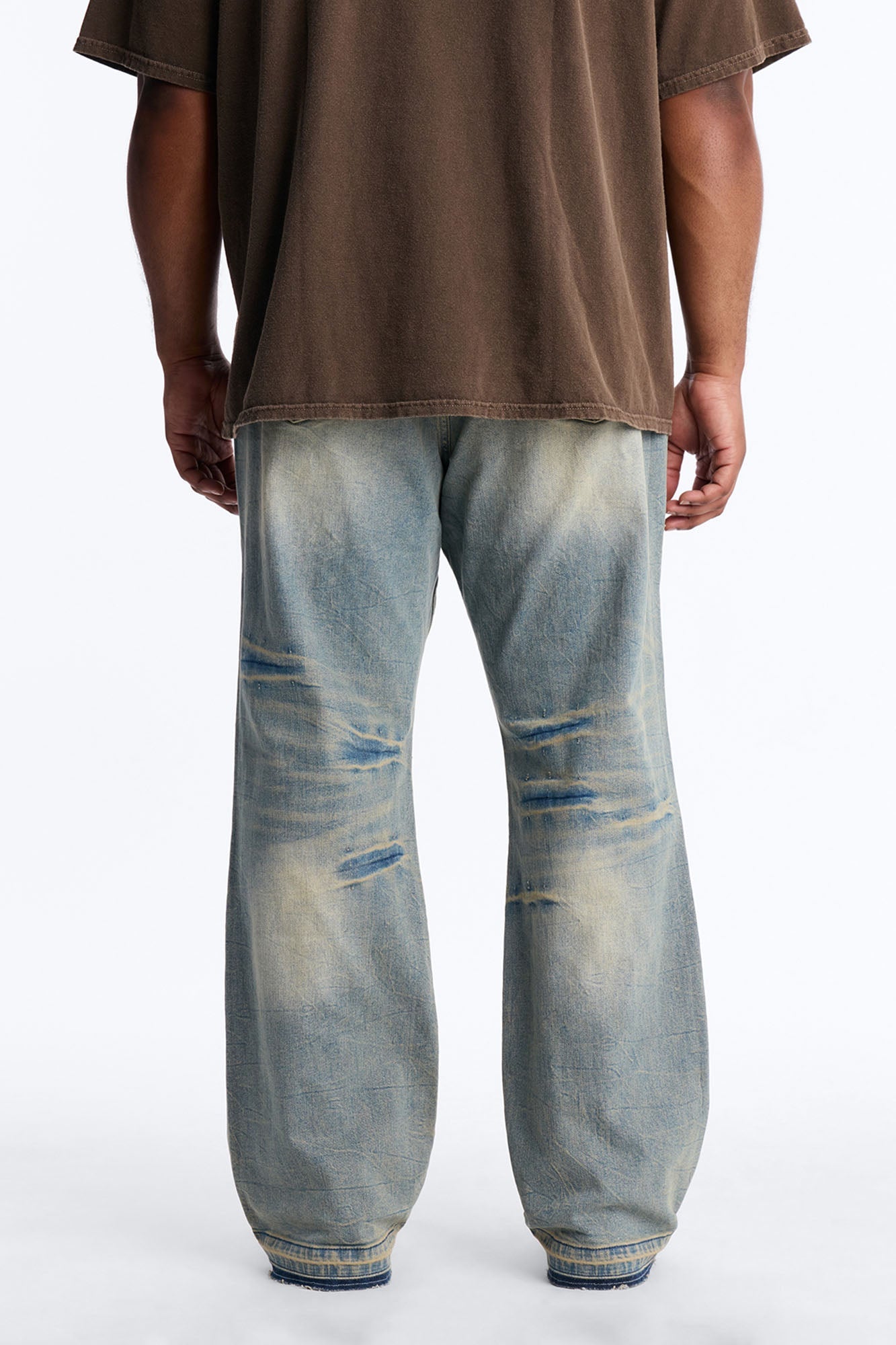 Undercover Slim Stacked Flare Jeans - Vintage Blue Wash Fashion Nova