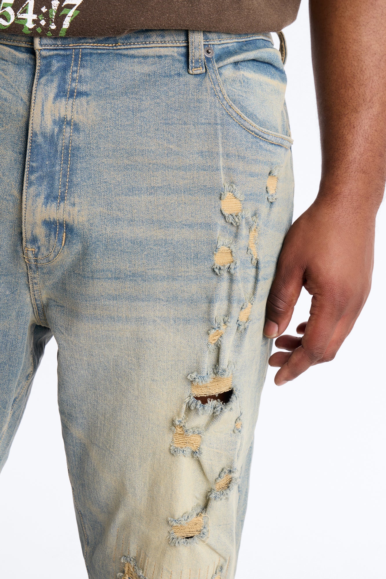 Undercover Slim Stacked Flare Jeans - Vintage Blue Wash Fashion Nova