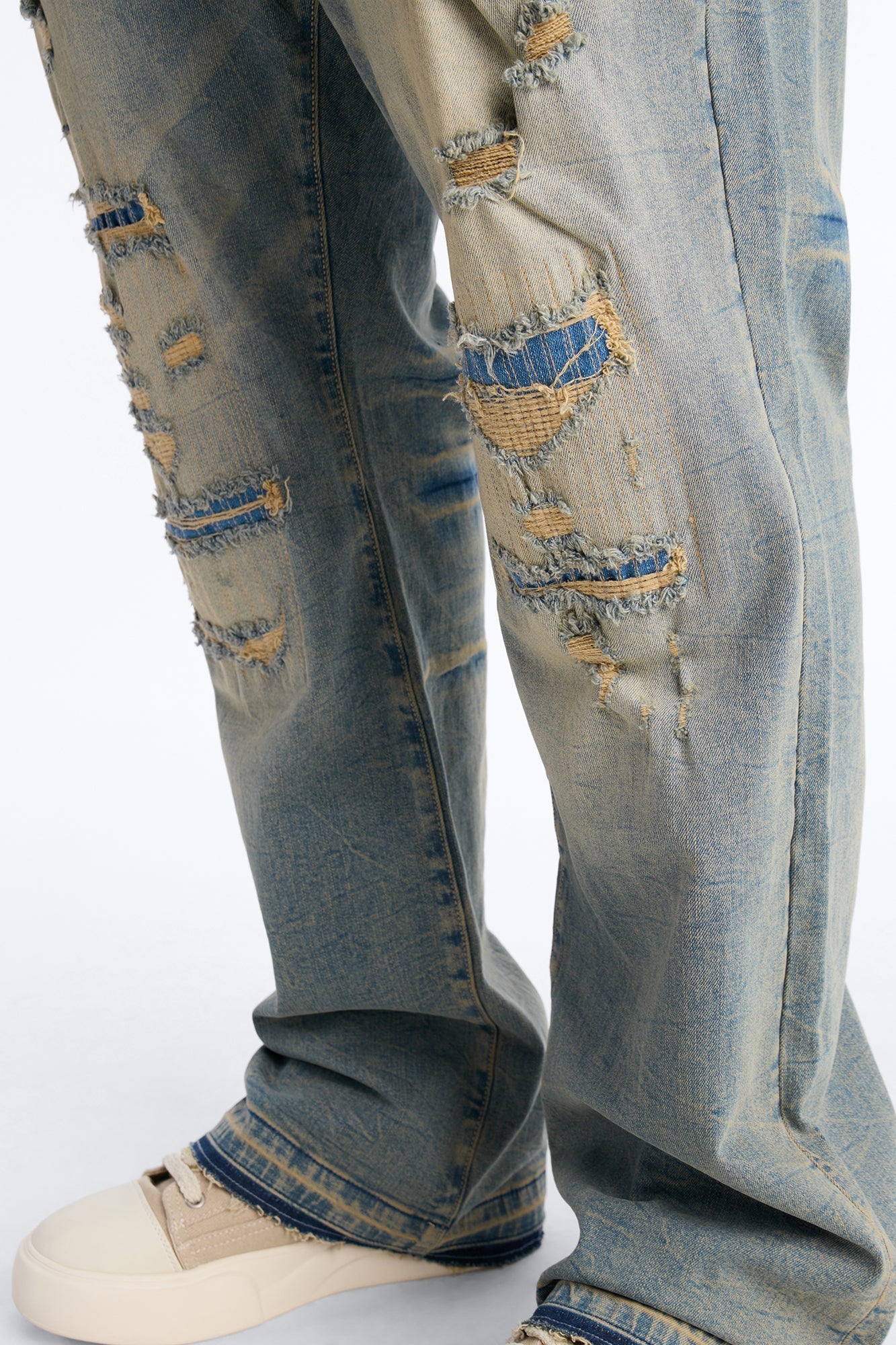 Undercover Slim Stacked Flare Jeans - Vintage Blue Wash Fashion Nova