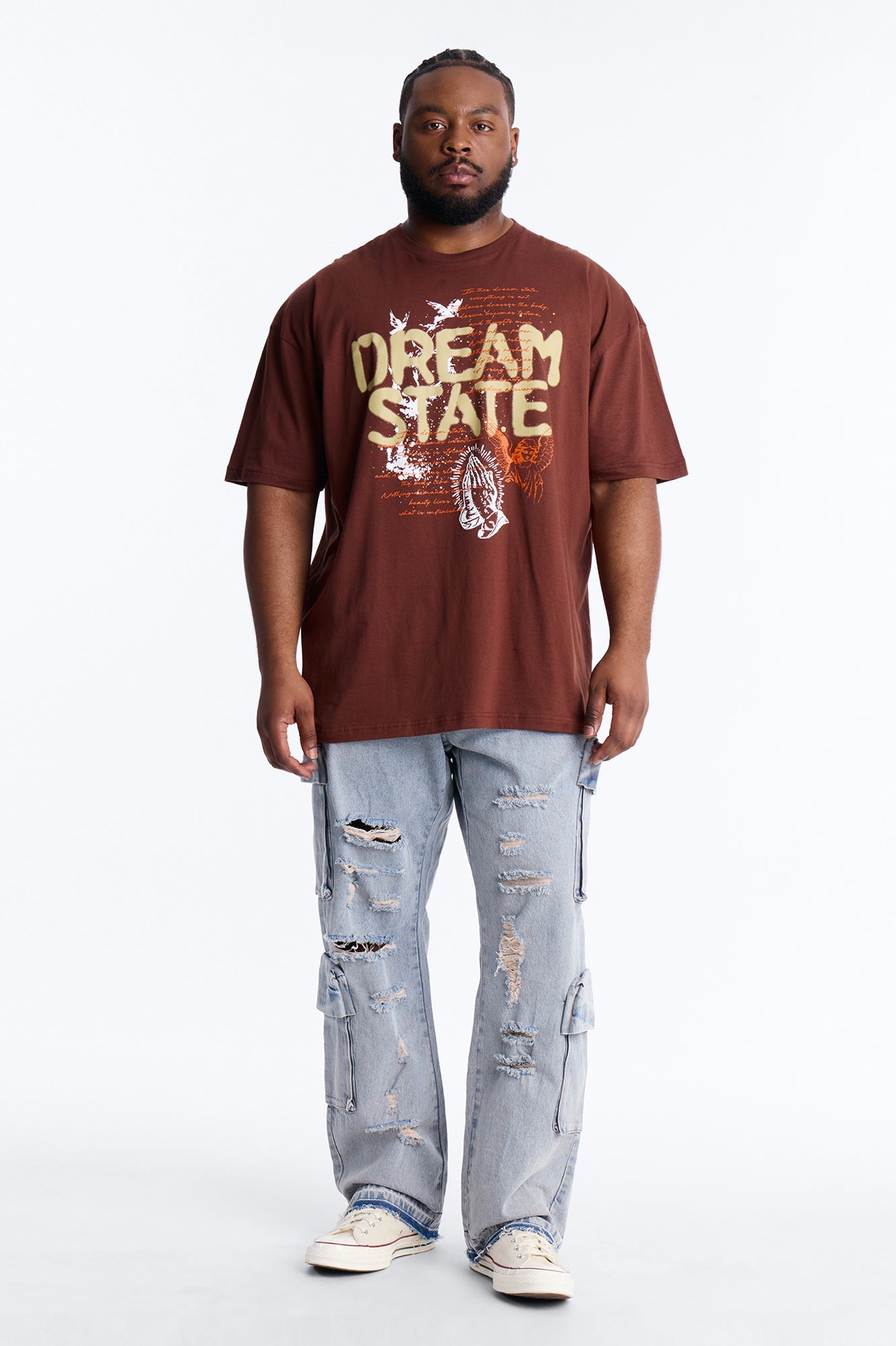Dream State Of Mind Short Sleeve Tee - Brown Fashion Nova