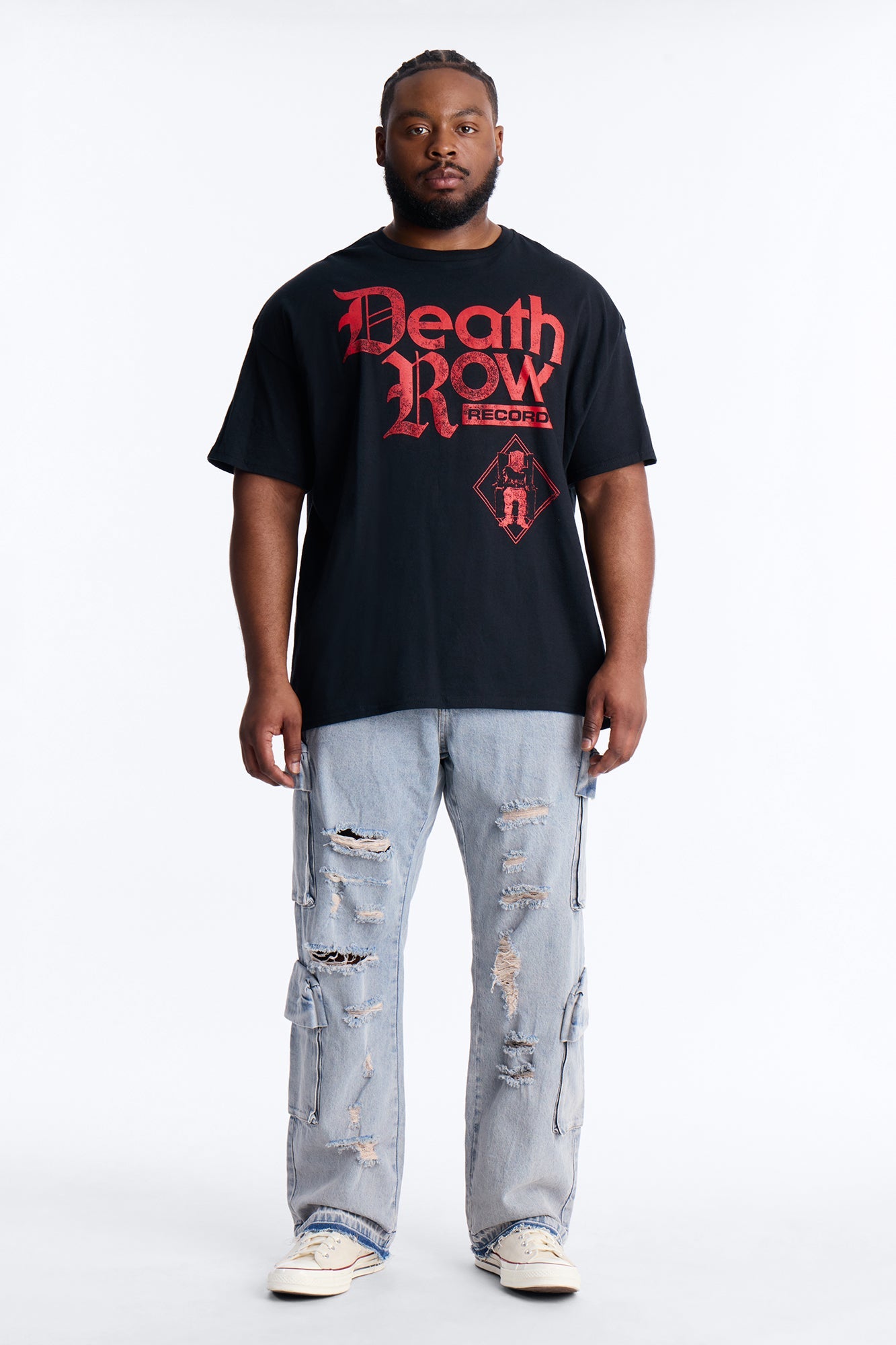 Death Row Records Label Short Sleeve Tee - Black Fashion Nova