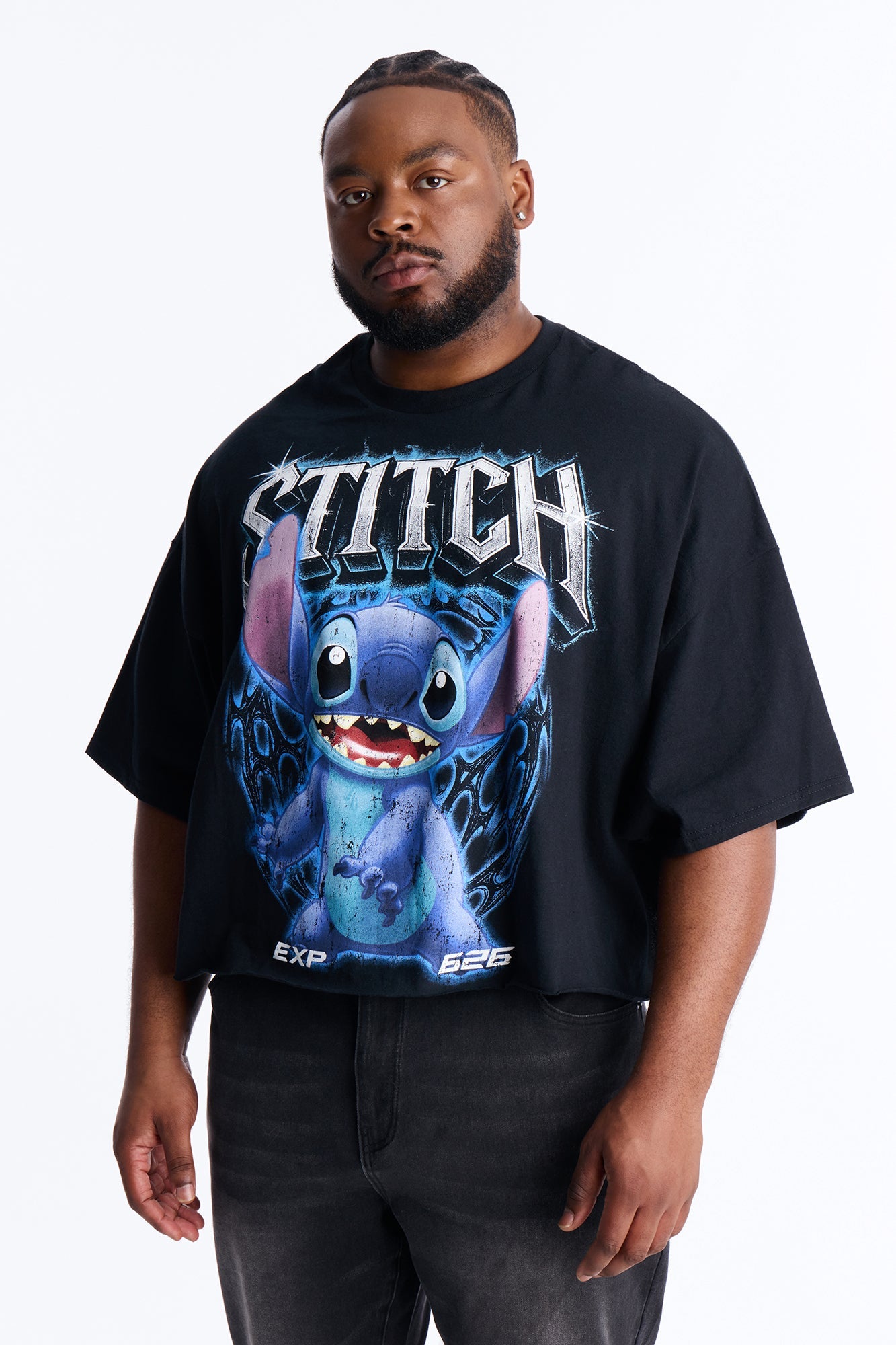 Disney Stitch Short Sleeve Tee - Black Fashion Nova